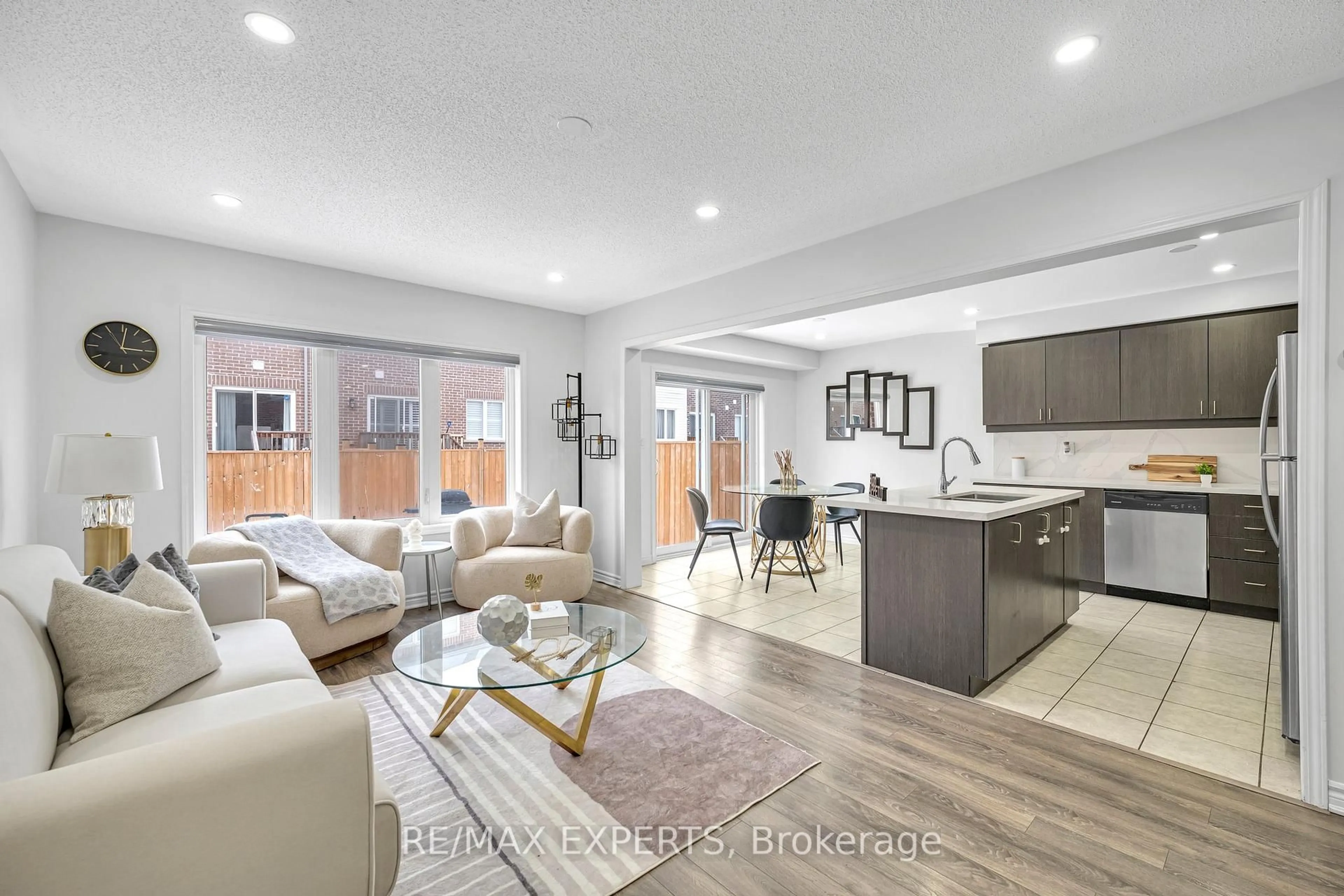 Open concept kitchen, ceramic/tile floor for 297 Beasley Terr, Milton Ontario L9E 1C5