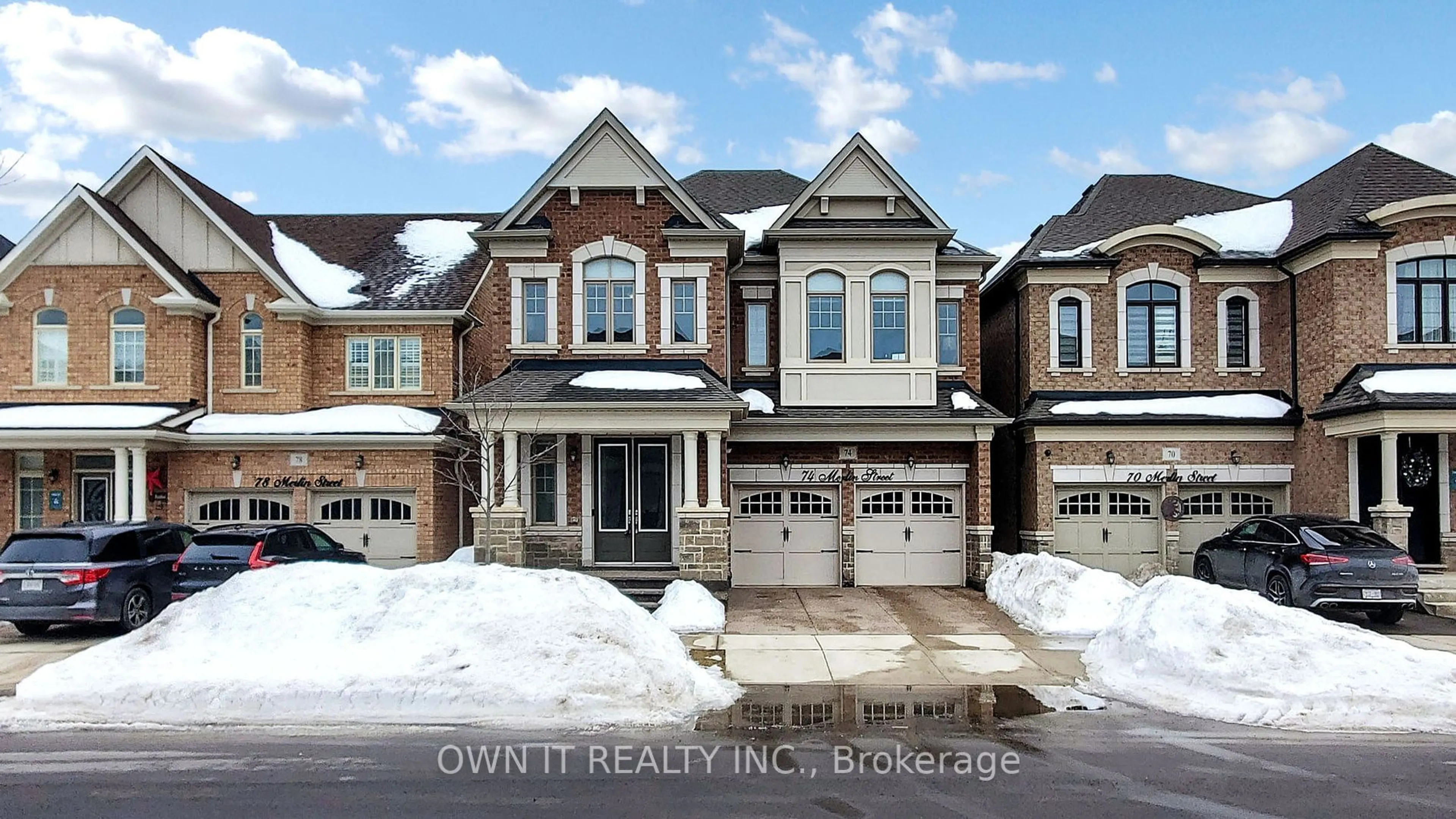 Home with brick exterior material, street for 74 Merlin St, Oakville Ontario L6H 0Z4