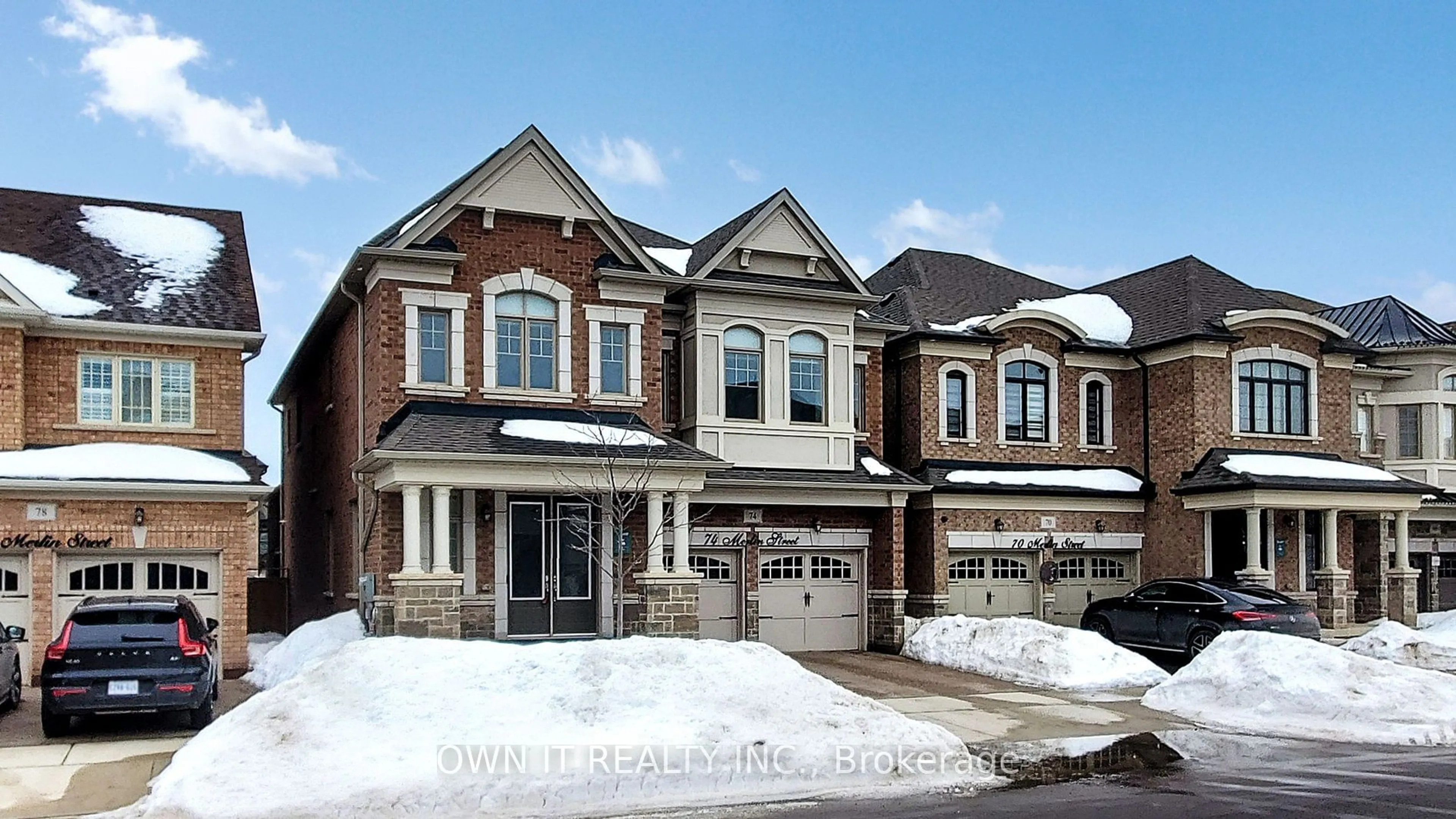 Home with brick exterior material, street for 74 Merlin St, Oakville Ontario L6H 0Z4