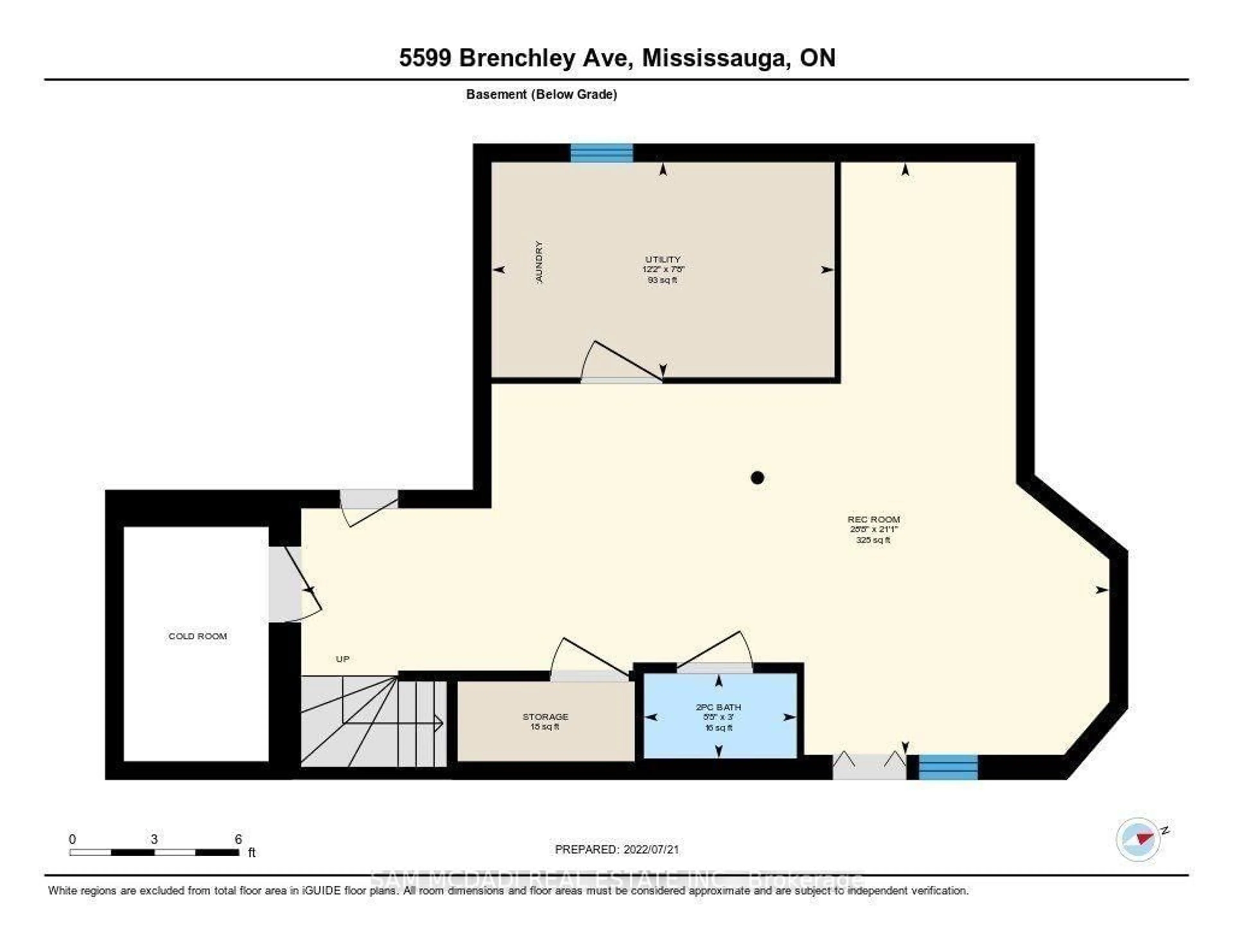 Floor plan for 5599 Brenchley Ave, Mississauga Ontario L5V 2H3