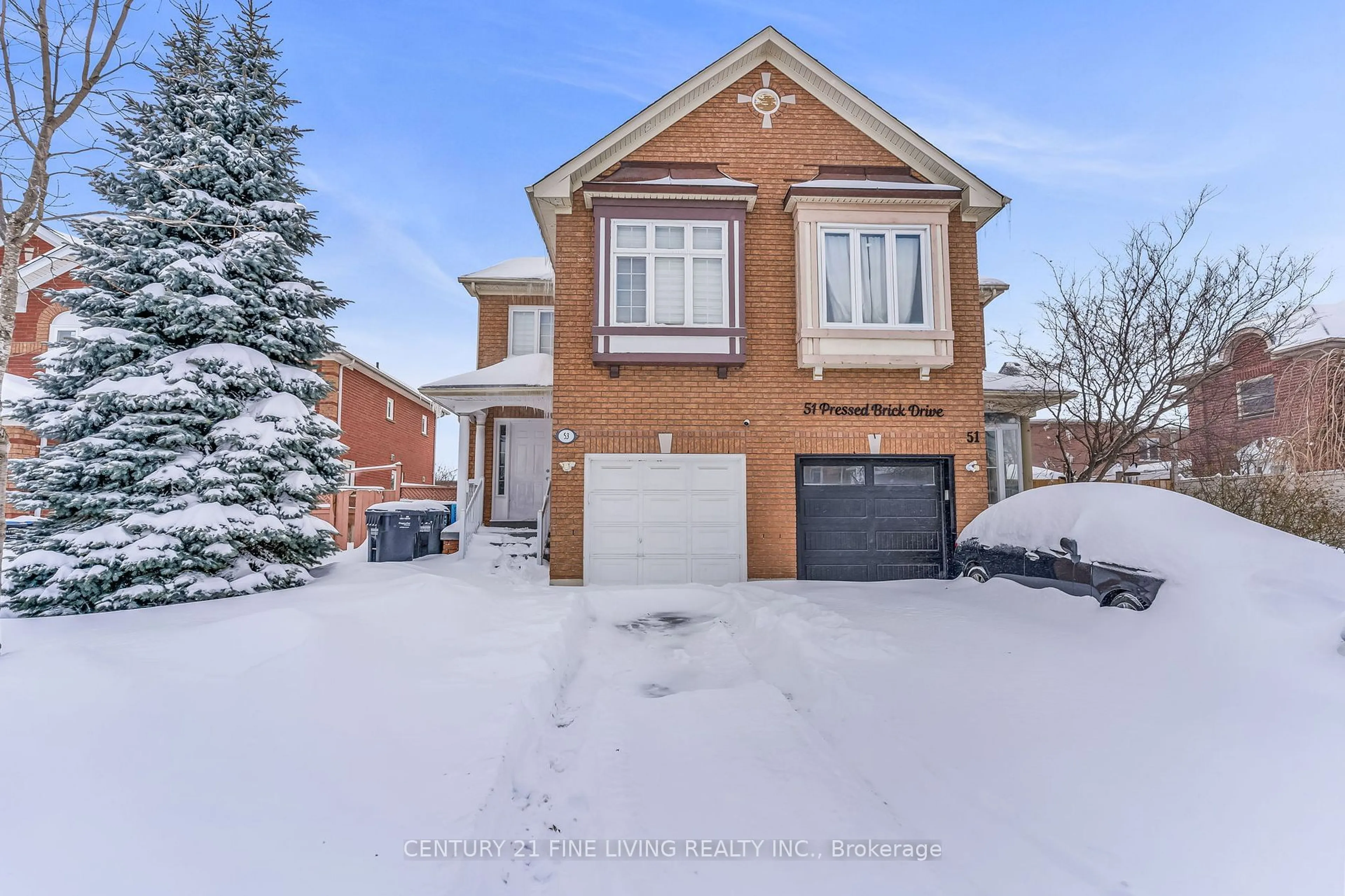 Home with brick exterior material, street for 53 Pressed Brick Dr, Brampton Ontario L6V 4K3