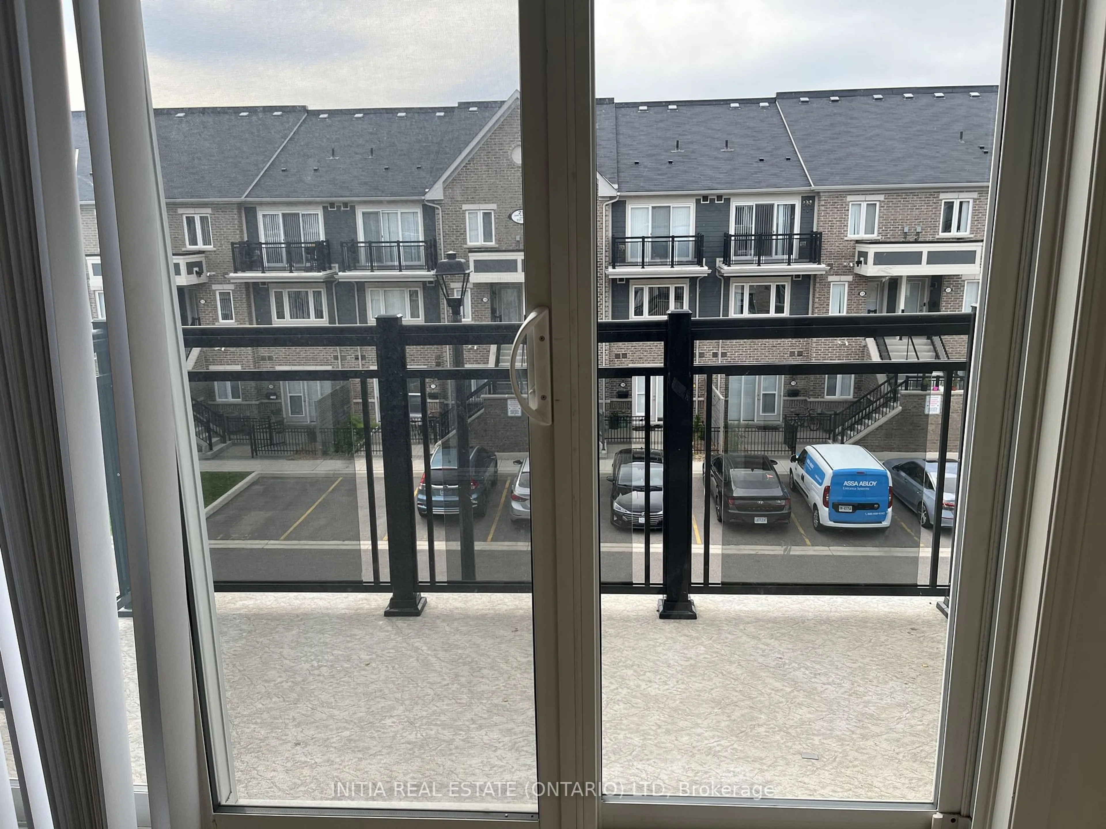 Balcony in the apartment, city buildings view from balcony for 250 Sunny Meadow Blvd #101, Brampton Ontario L6R 3Y7