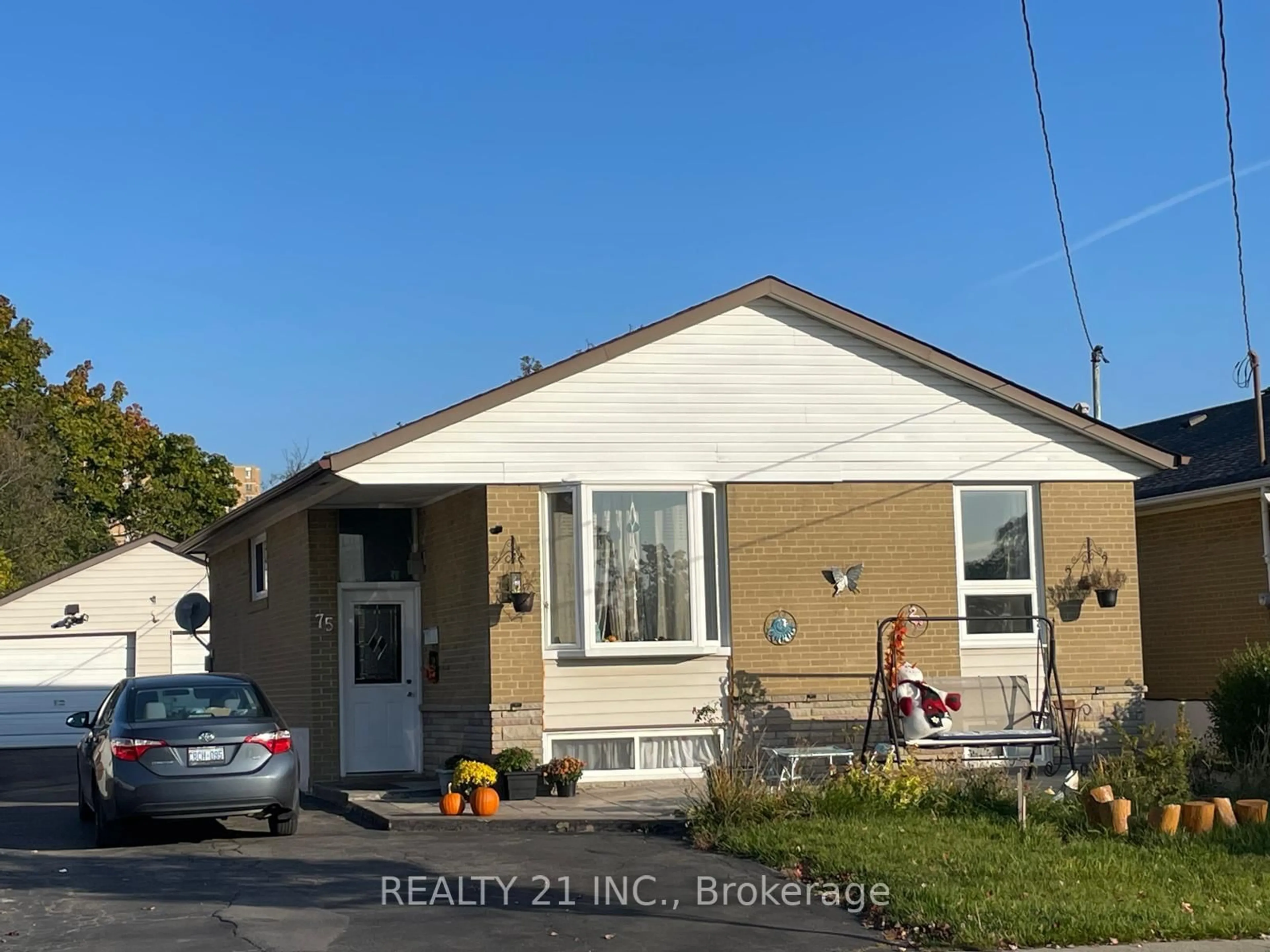 Home with vinyl exterior material, street for 75 Taysham Cres, Toronto Ontario M9V 1X1