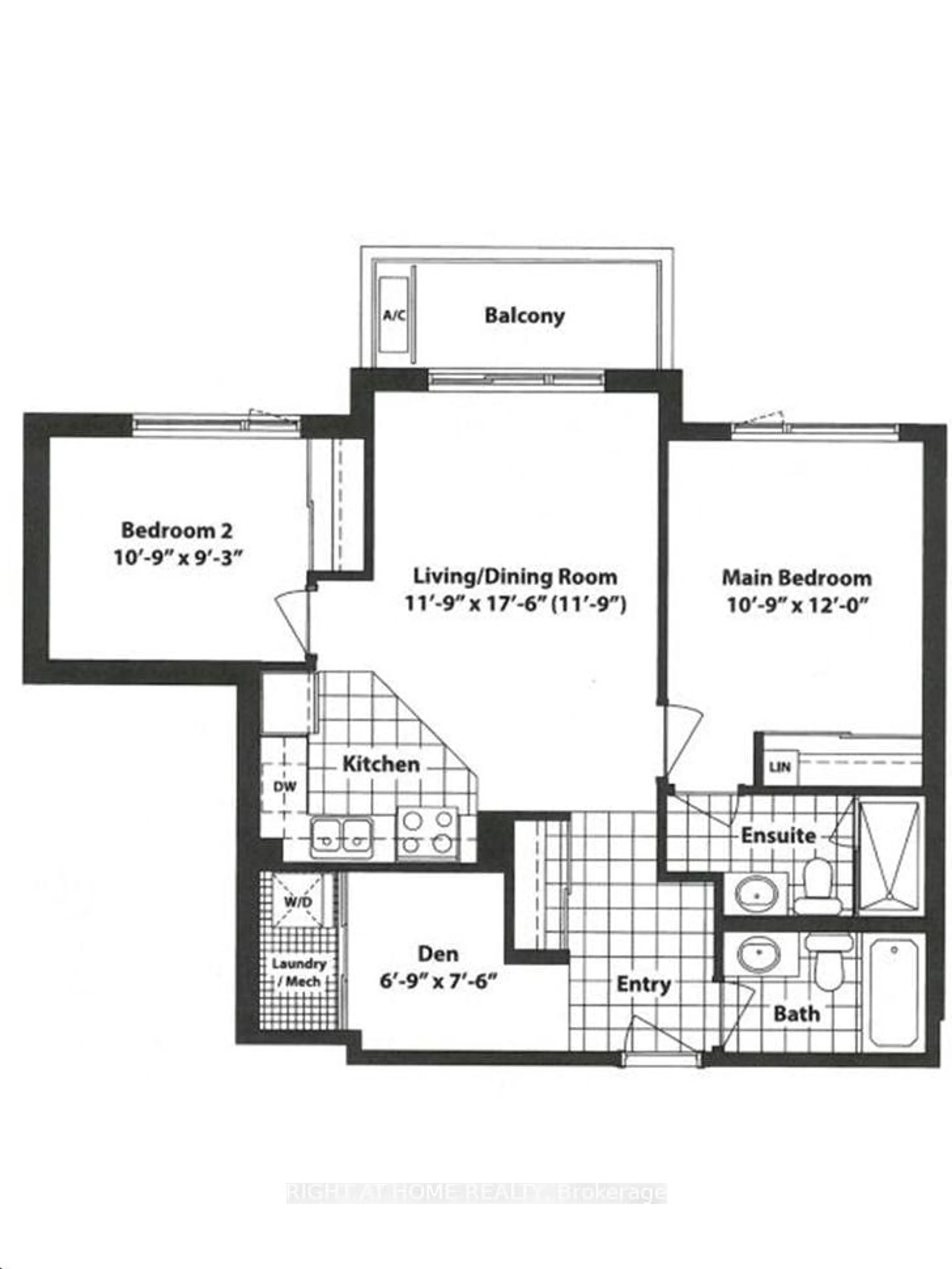 Floor plan for 50 Sky Harbour Dr #418, Brampton Ontario L6Y 6B8