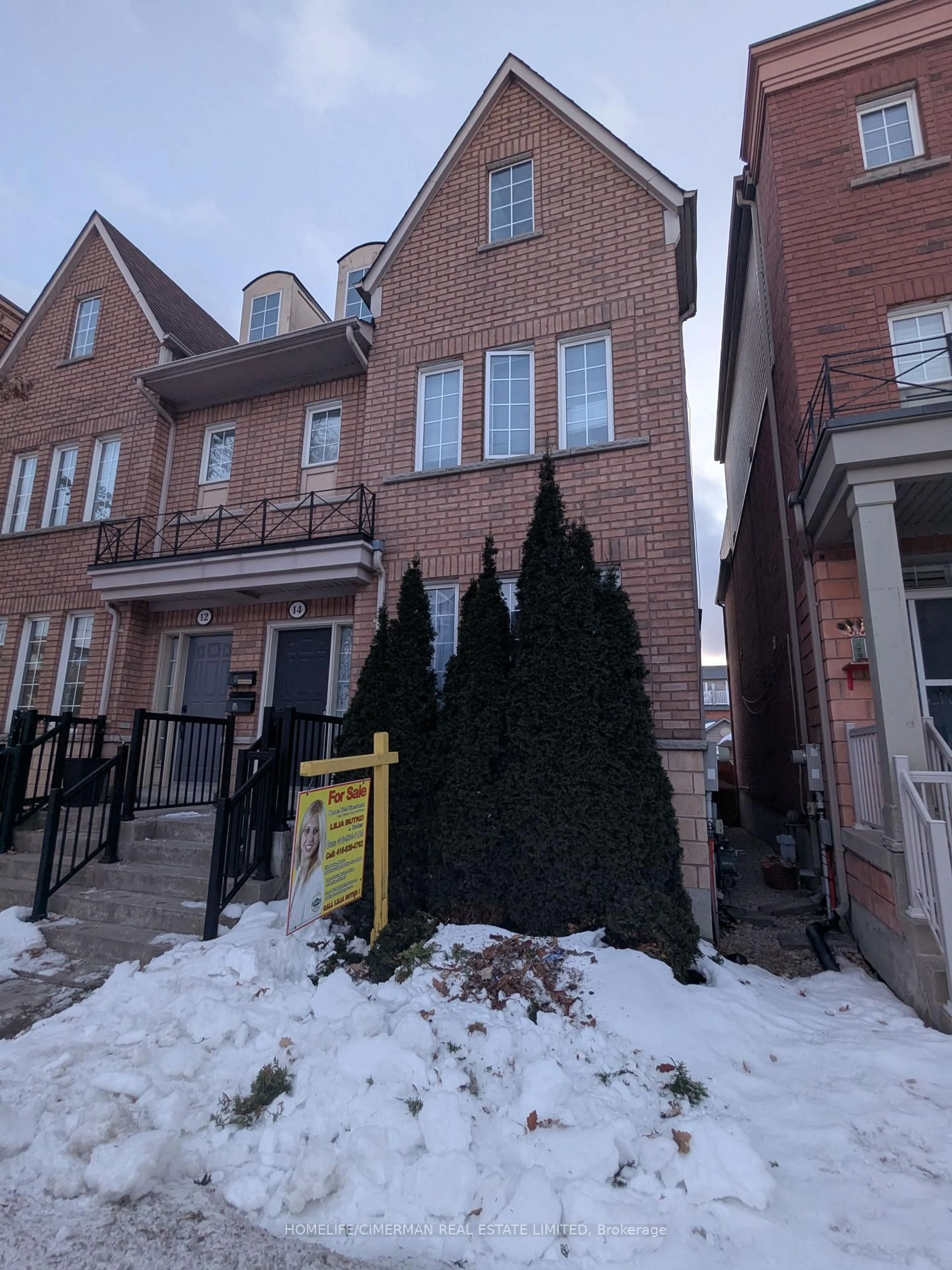 Home with brick exterior material, street for 14 Haynes Ave, Toronto Ontario M3J 3P6