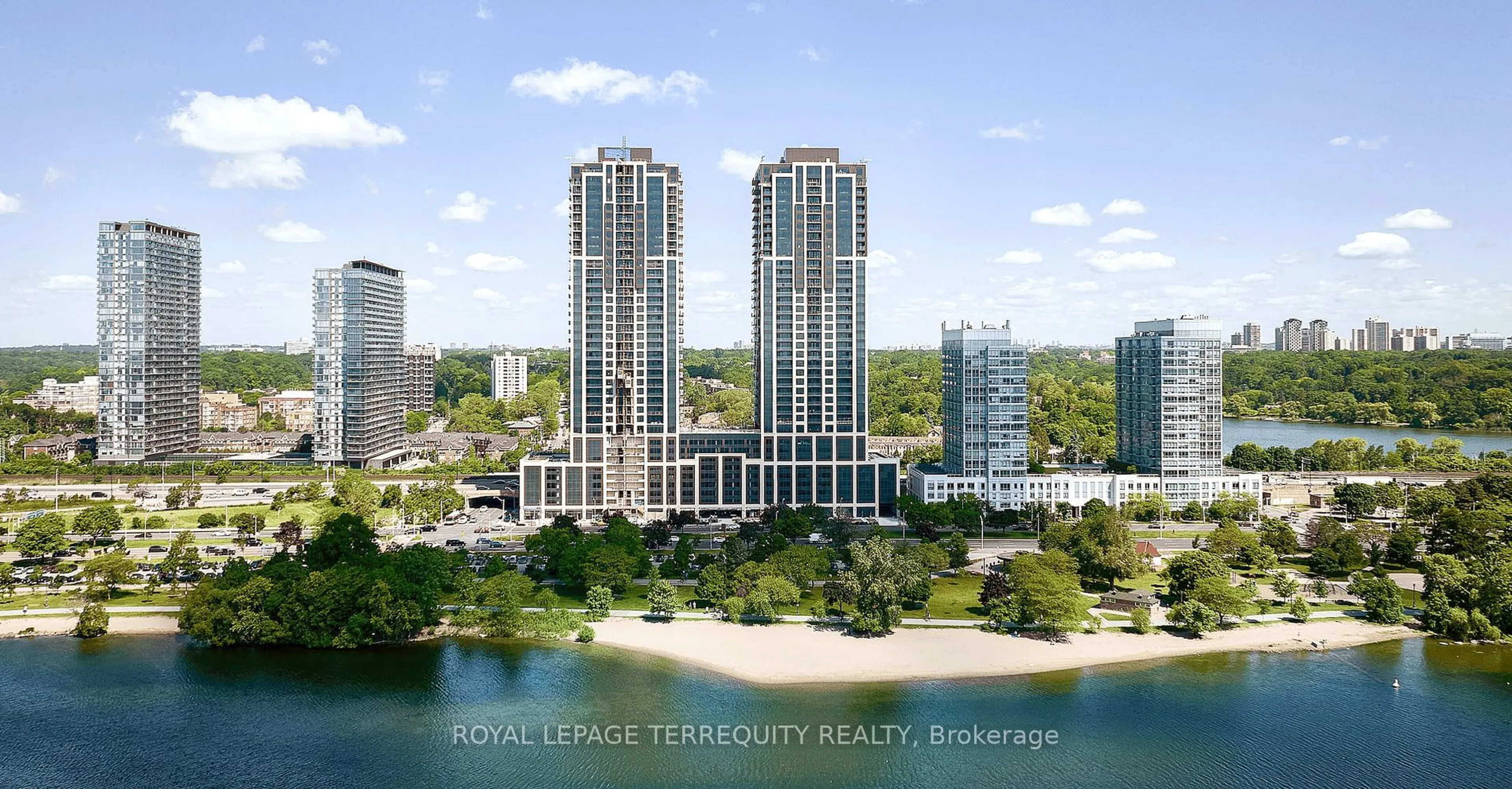 A pic from outside/outdoor area/front of a property/back of a property/a pic from drone, water/lake/river/ocean view for 1928 Lakeshore Blvd #Ph01w, Toronto Ontario M6S 0B1