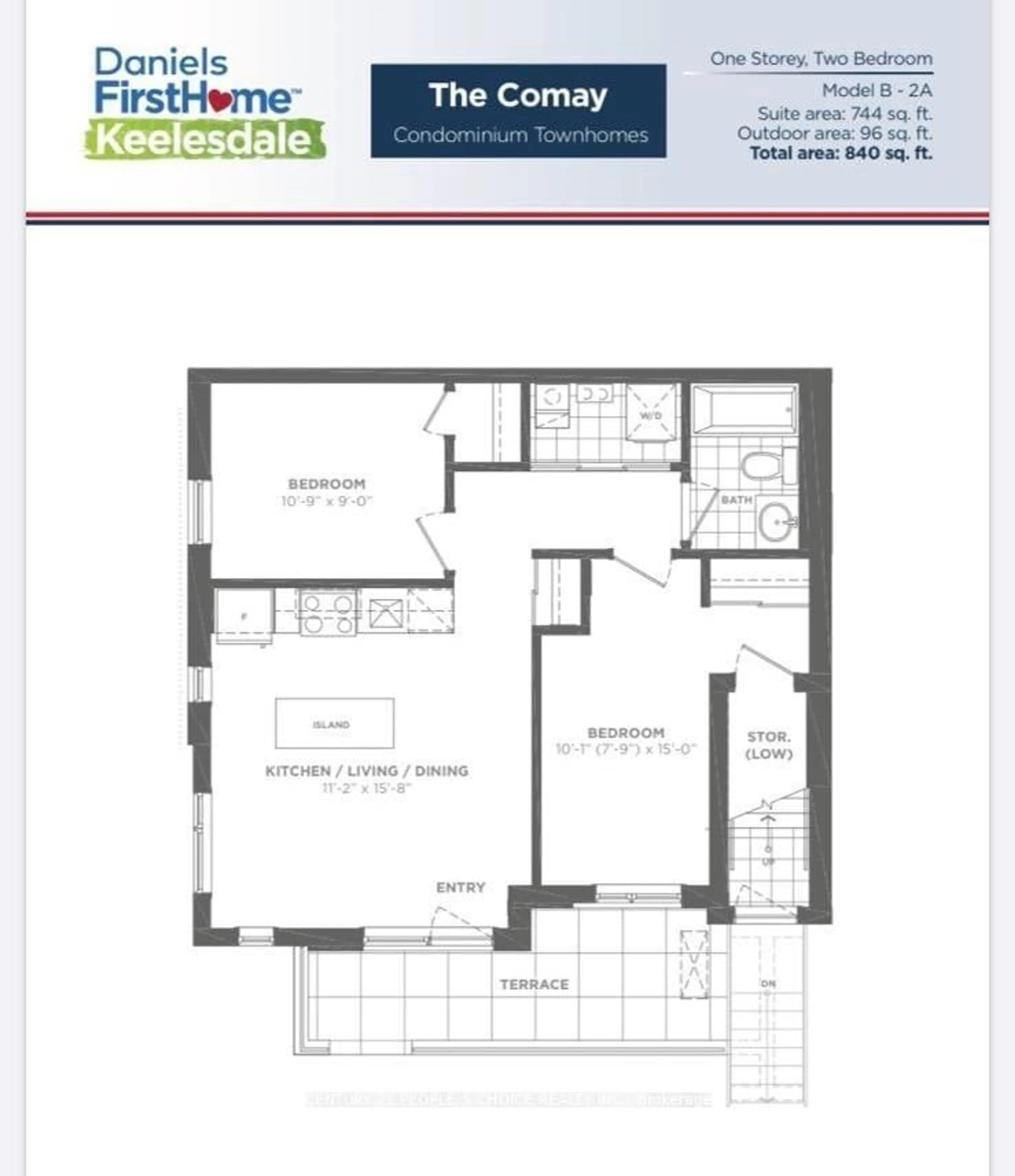 Floor plan for 140 Canon Jackson Dr #C-101, Toronto Ontario M6M 0B9