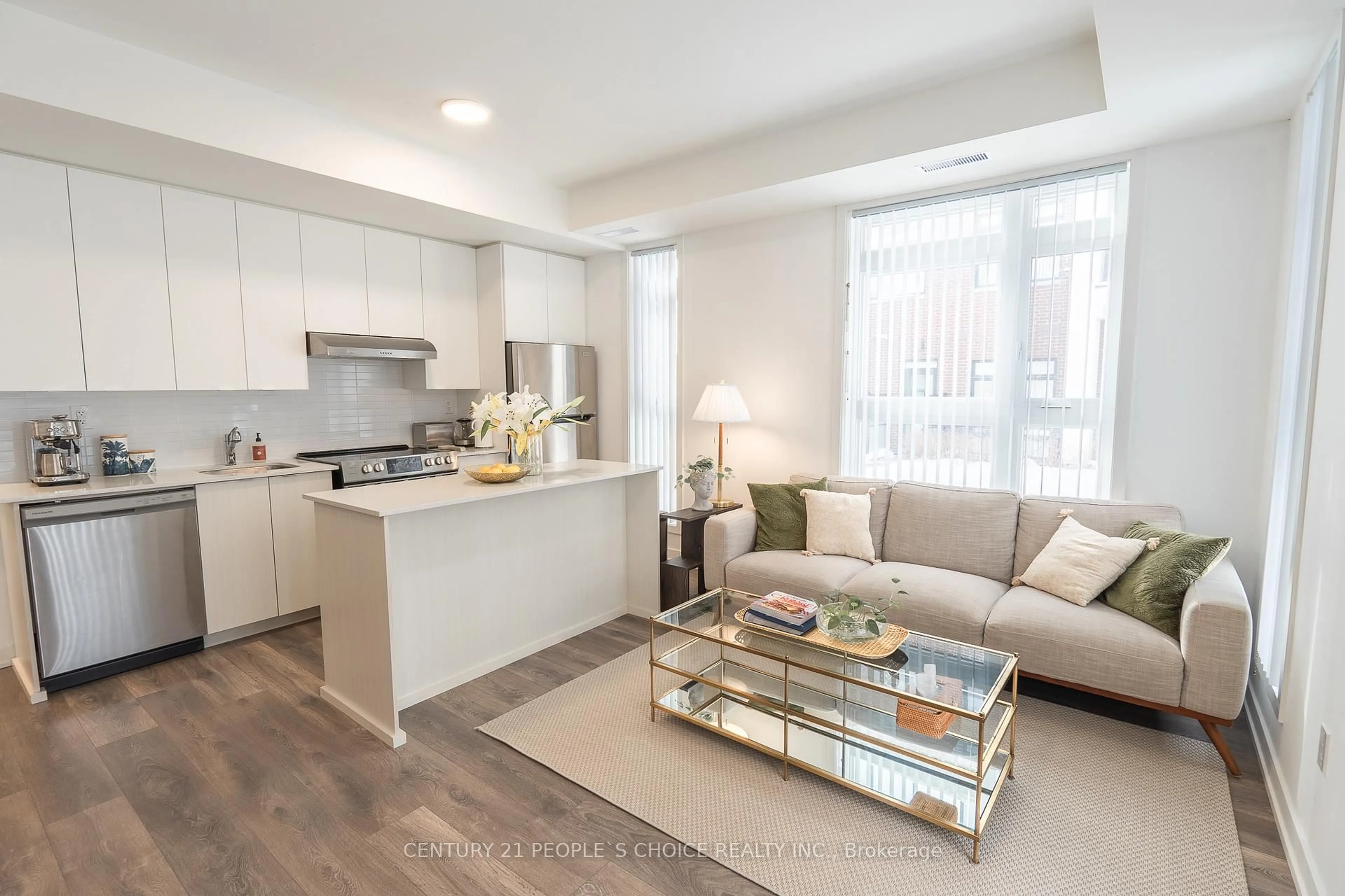 Open concept kitchen, unknown for 140 Canon Jackson Dr #C-101, Toronto Ontario M6M 0B9