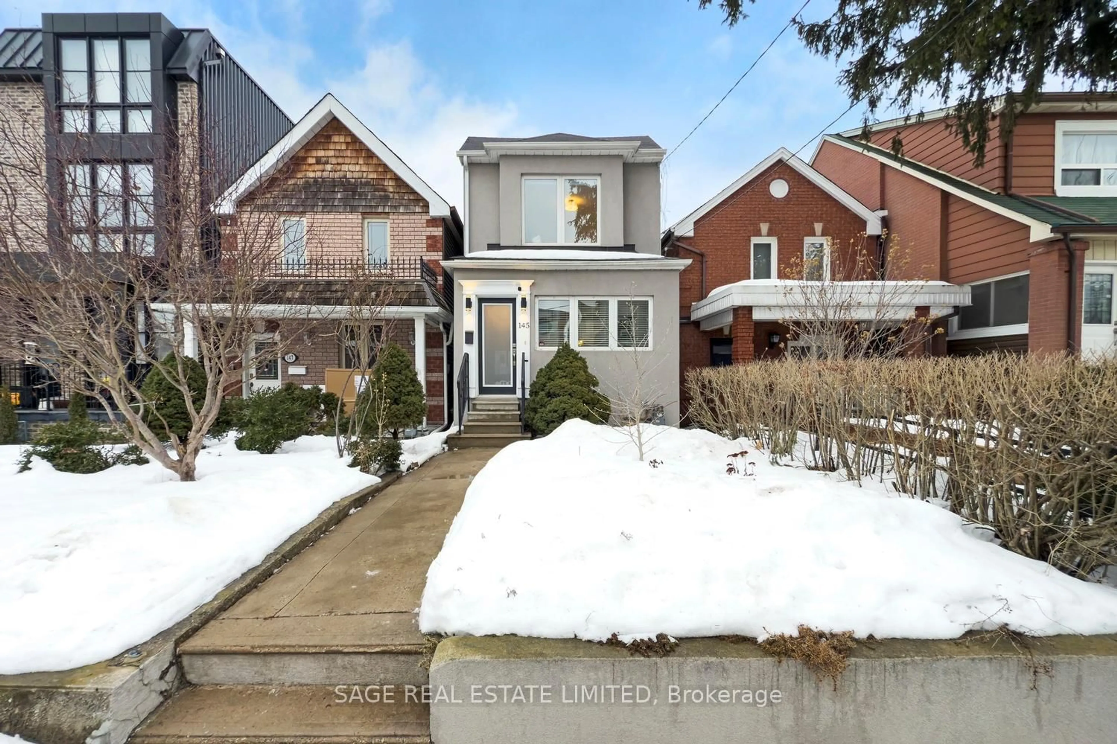 Home with brick exterior material, street for 145 Boon Ave, Toronto Ontario M6E 3Z6