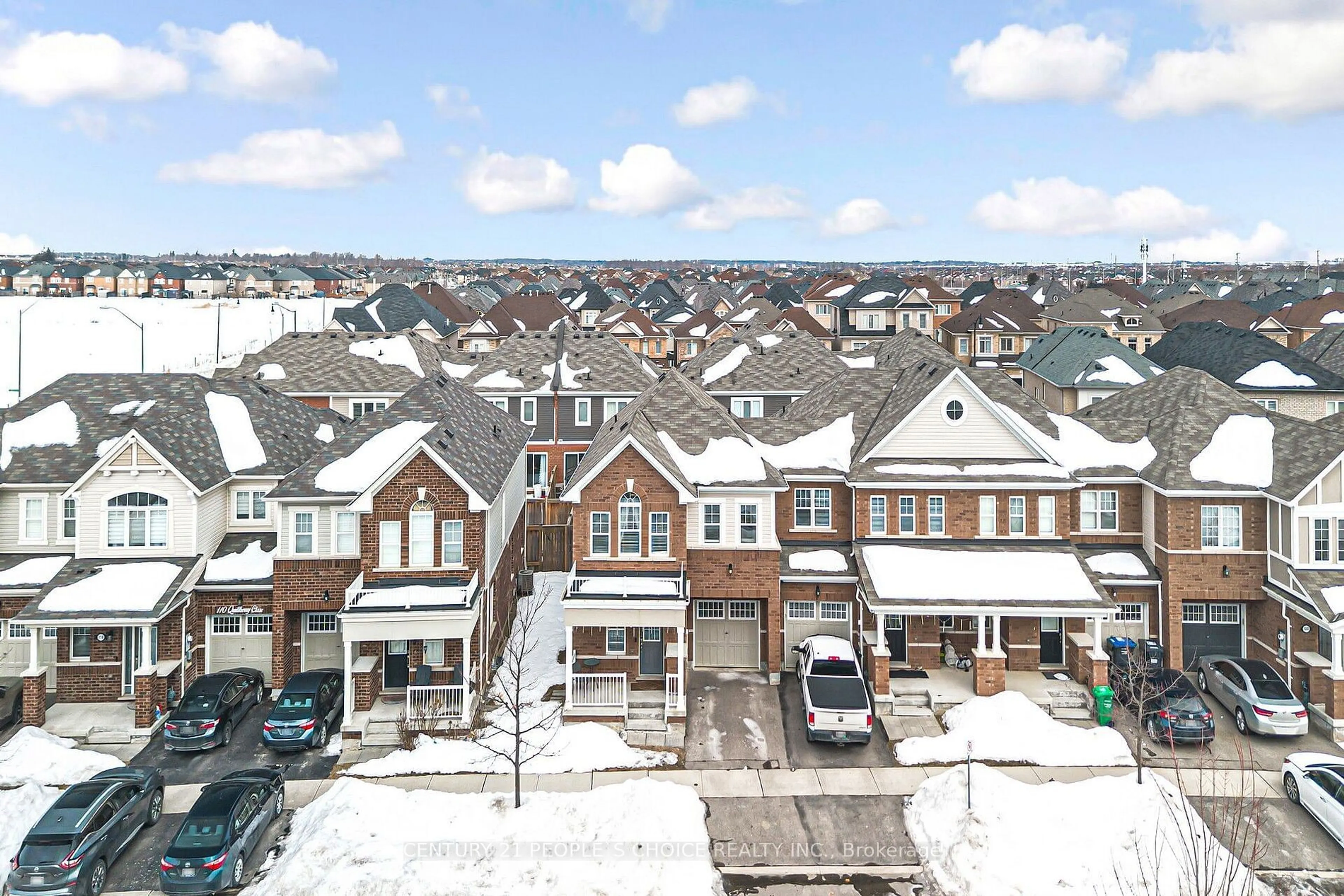 A pic from outside/outdoor area/front of a property/back of a property/a pic from drone, street for 106 Quillberry Clse, Brampton Ontario L7A 0A8