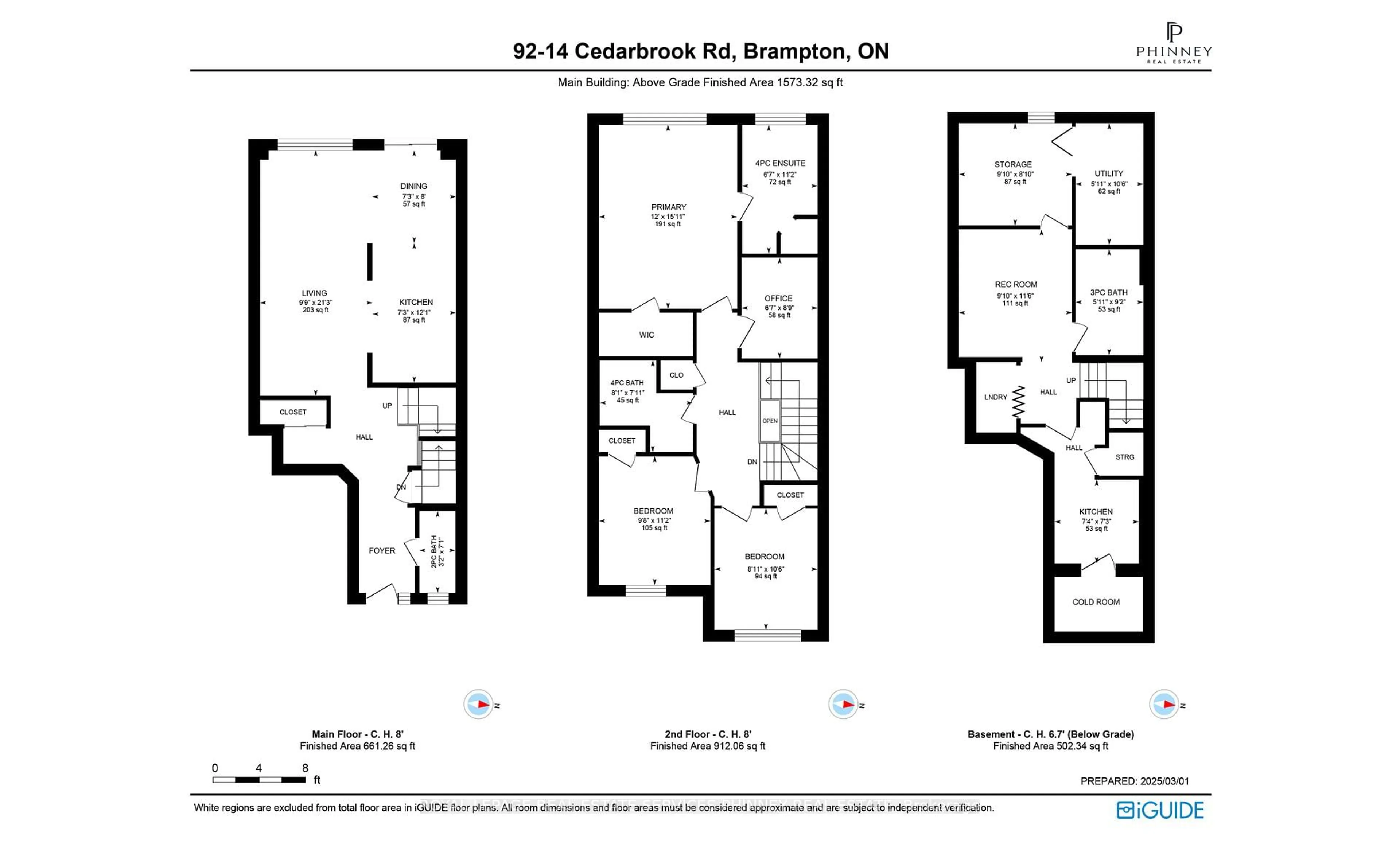 Floor plan for 92 Cedarbrook Rd #16, Brampton Ontario L6R 0W4