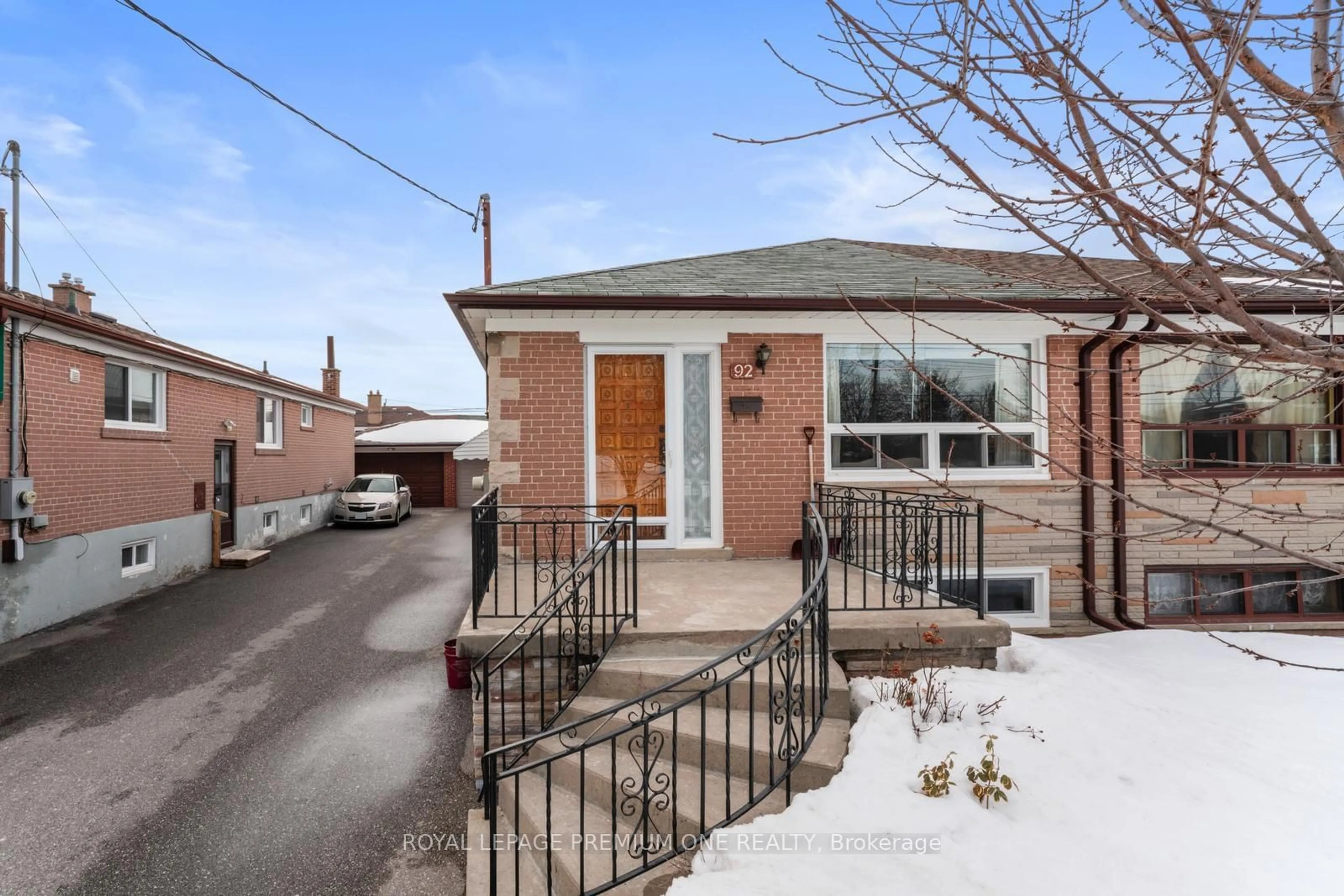 Home with brick exterior material, street for 92 Magellan Dr, Toronto Ontario M3L 1T2