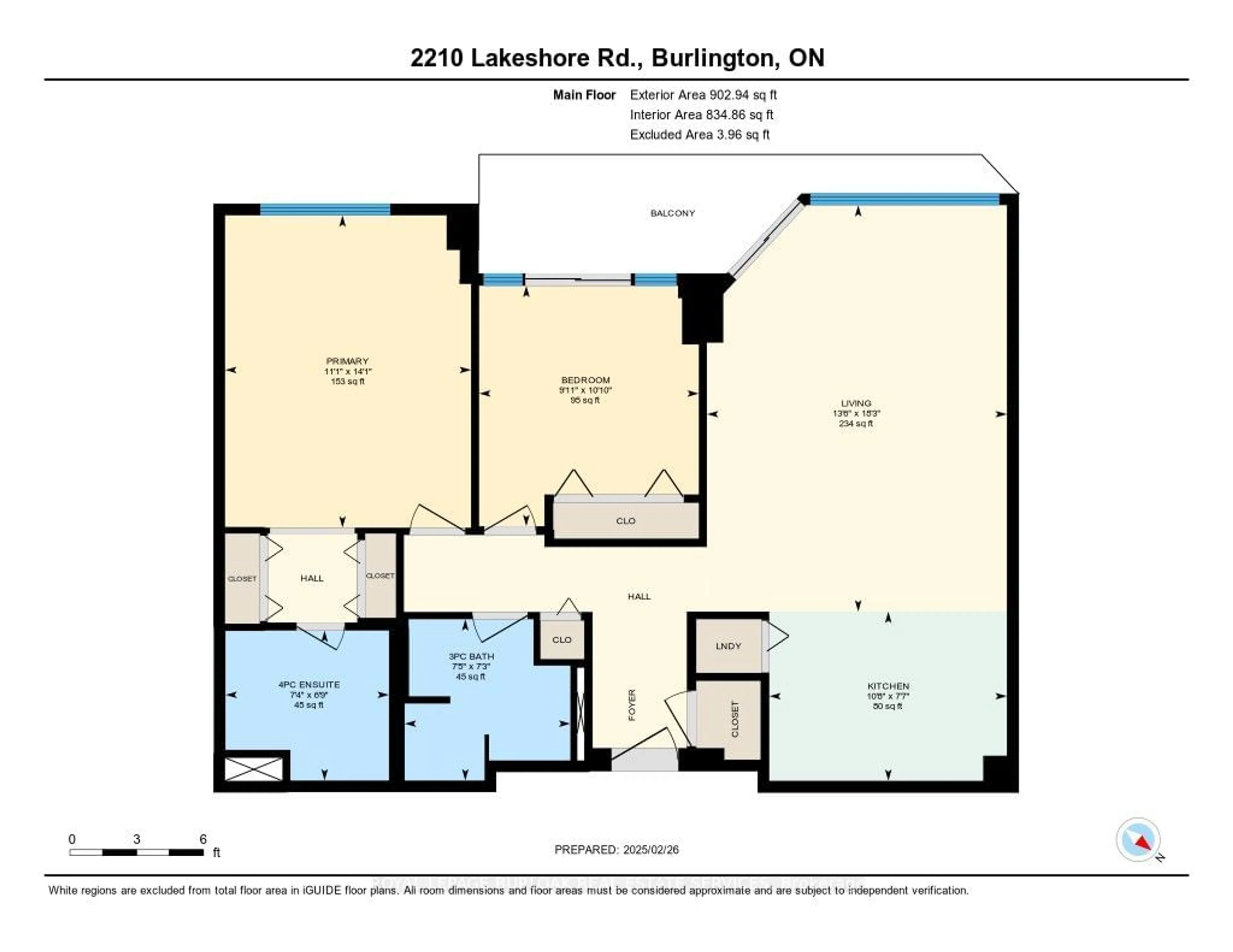 Floor plan for 2210 Lakeshore Rd #704, Burlington Ontario L7R 4J9