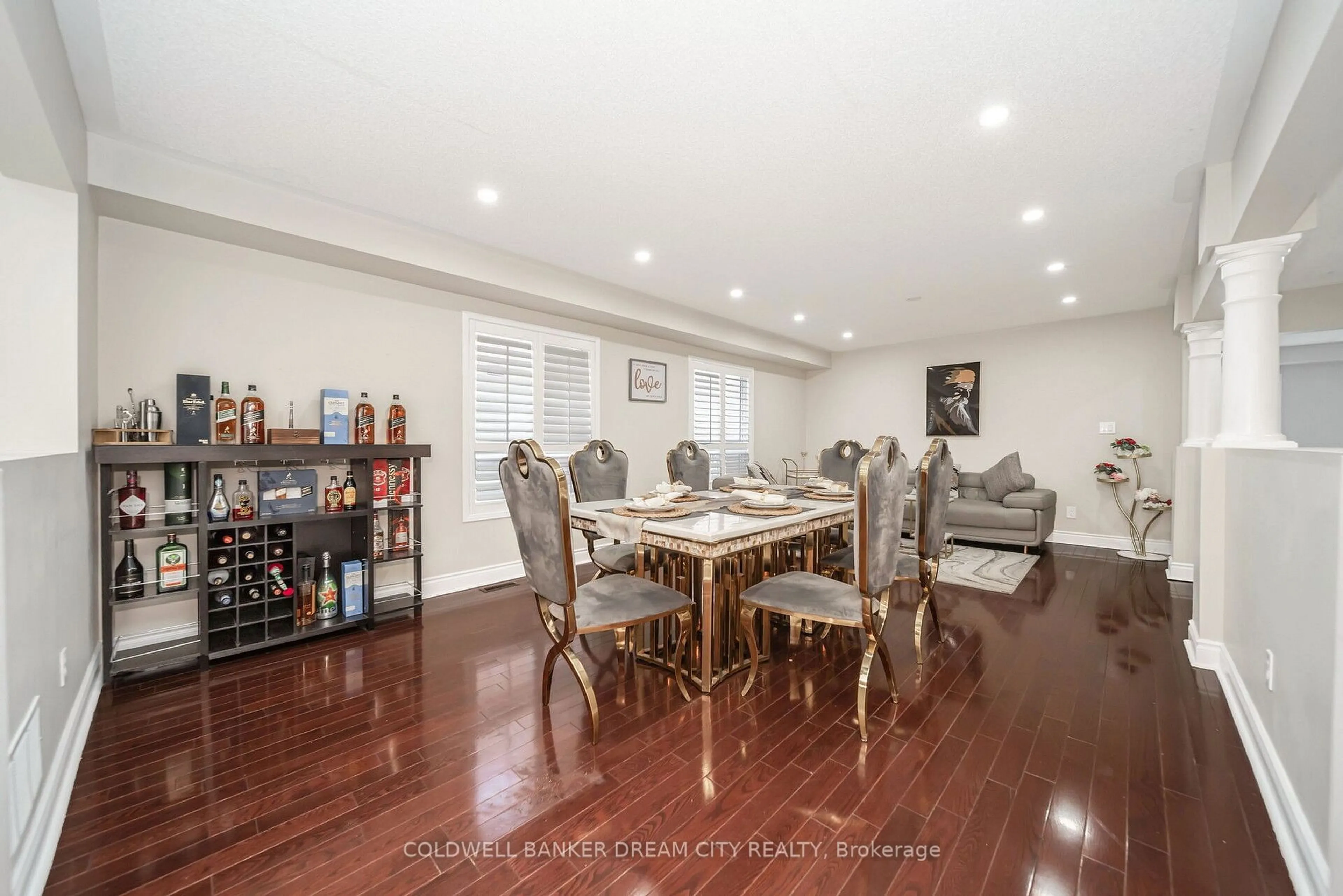 Dining room, wood/laminate floor for 60 Capistro St, Brampton Ontario L7A 3H4