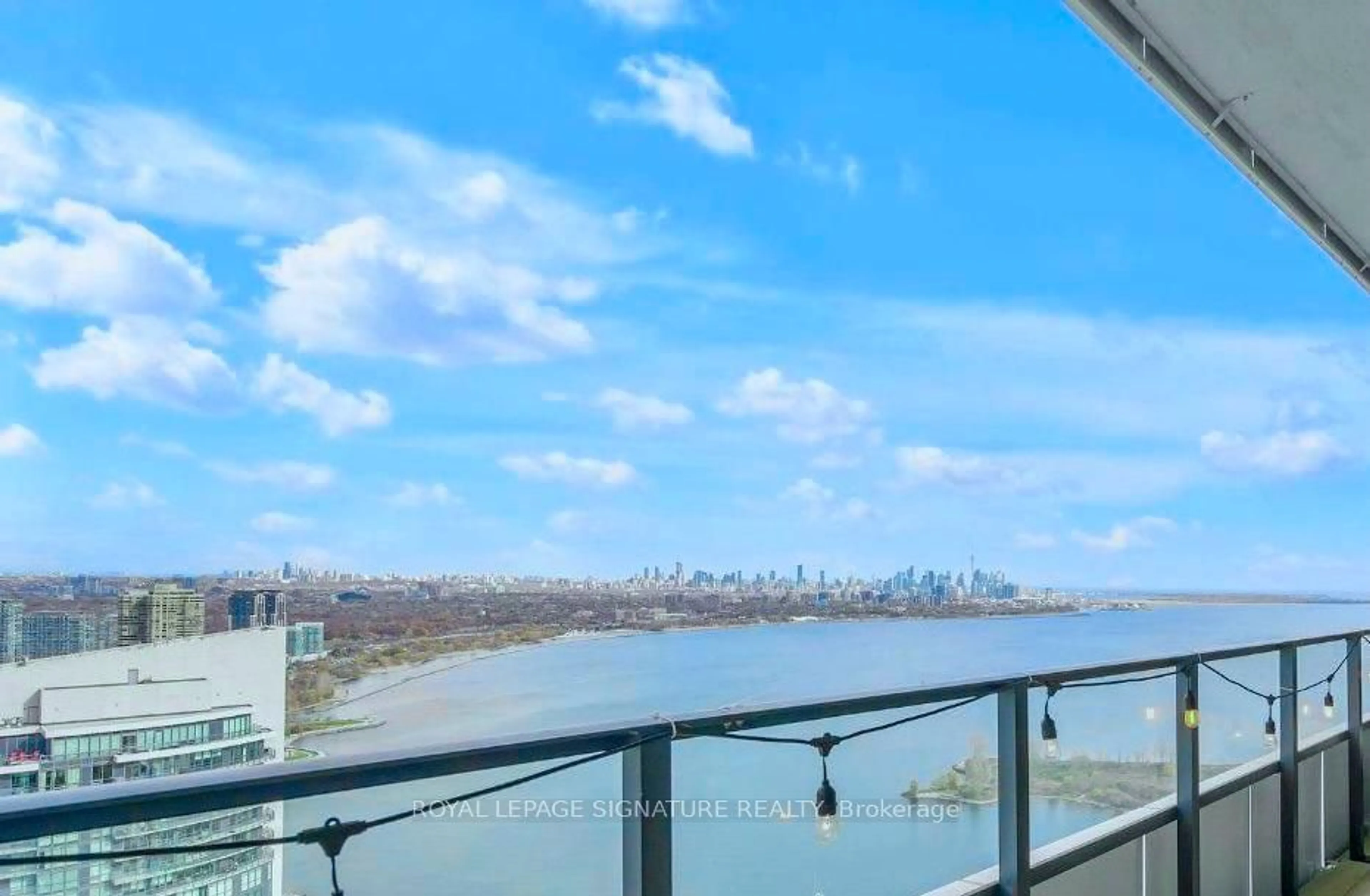 Balcony in the apartment, water/lake/river/ocean view for 20 Shore Breeze Dr #4503, Toronto Ontario M8V 0C7