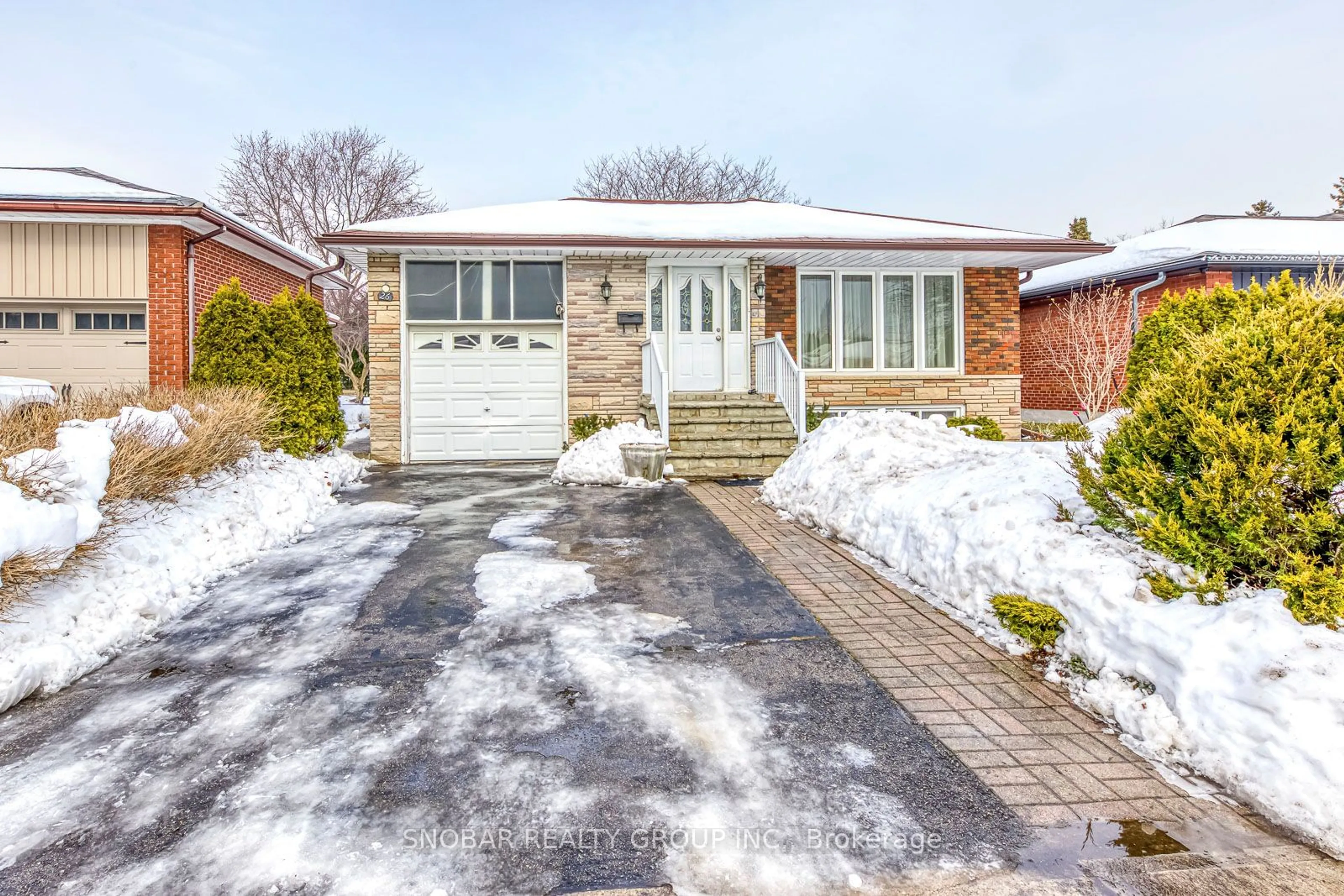 Home with brick exterior material, street for 26 Landron Cres, Toronto Ontario M9P 1K7