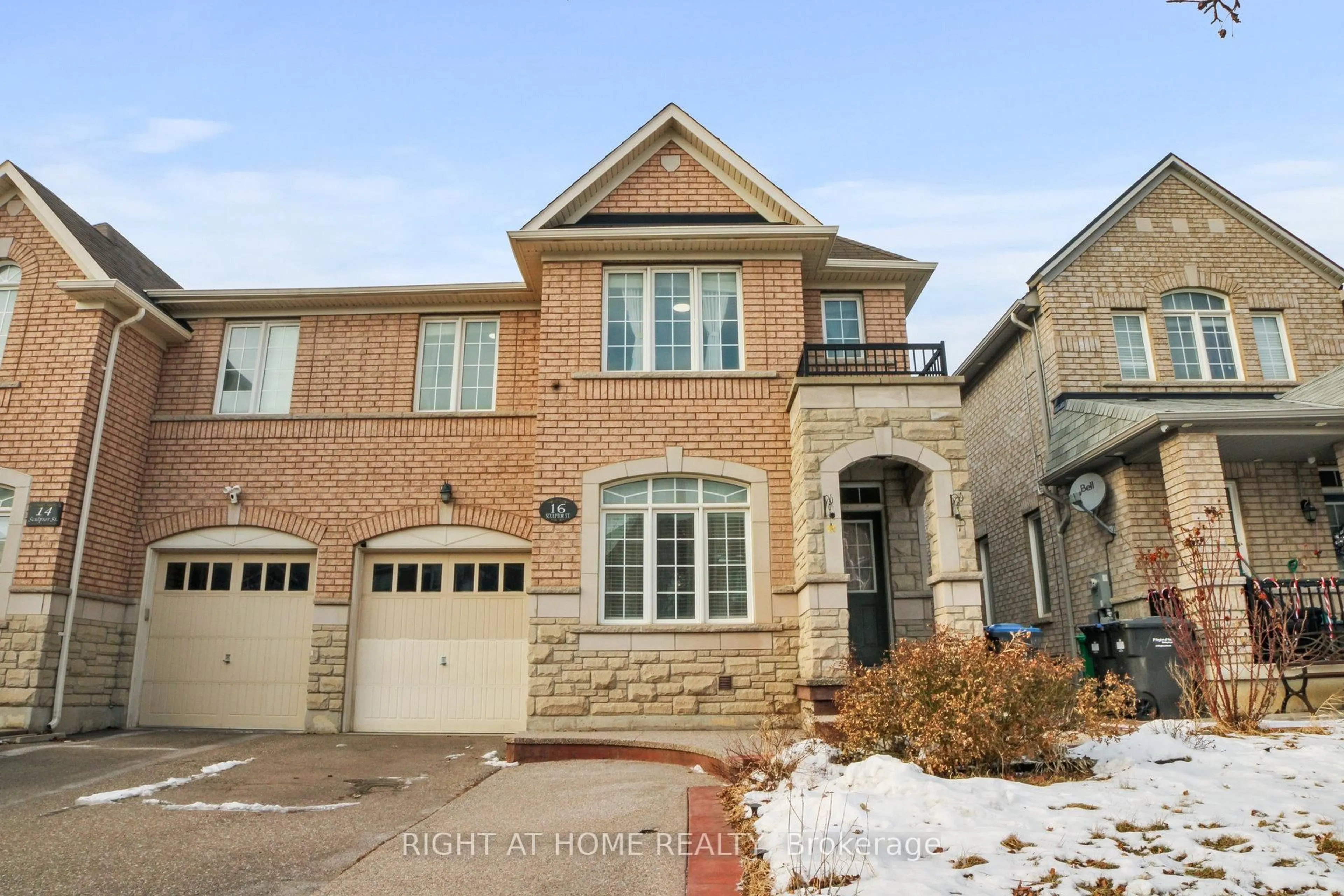 Home with brick exterior material, street for 16 Sculptor St, Brampton Ontario L6P 3H5