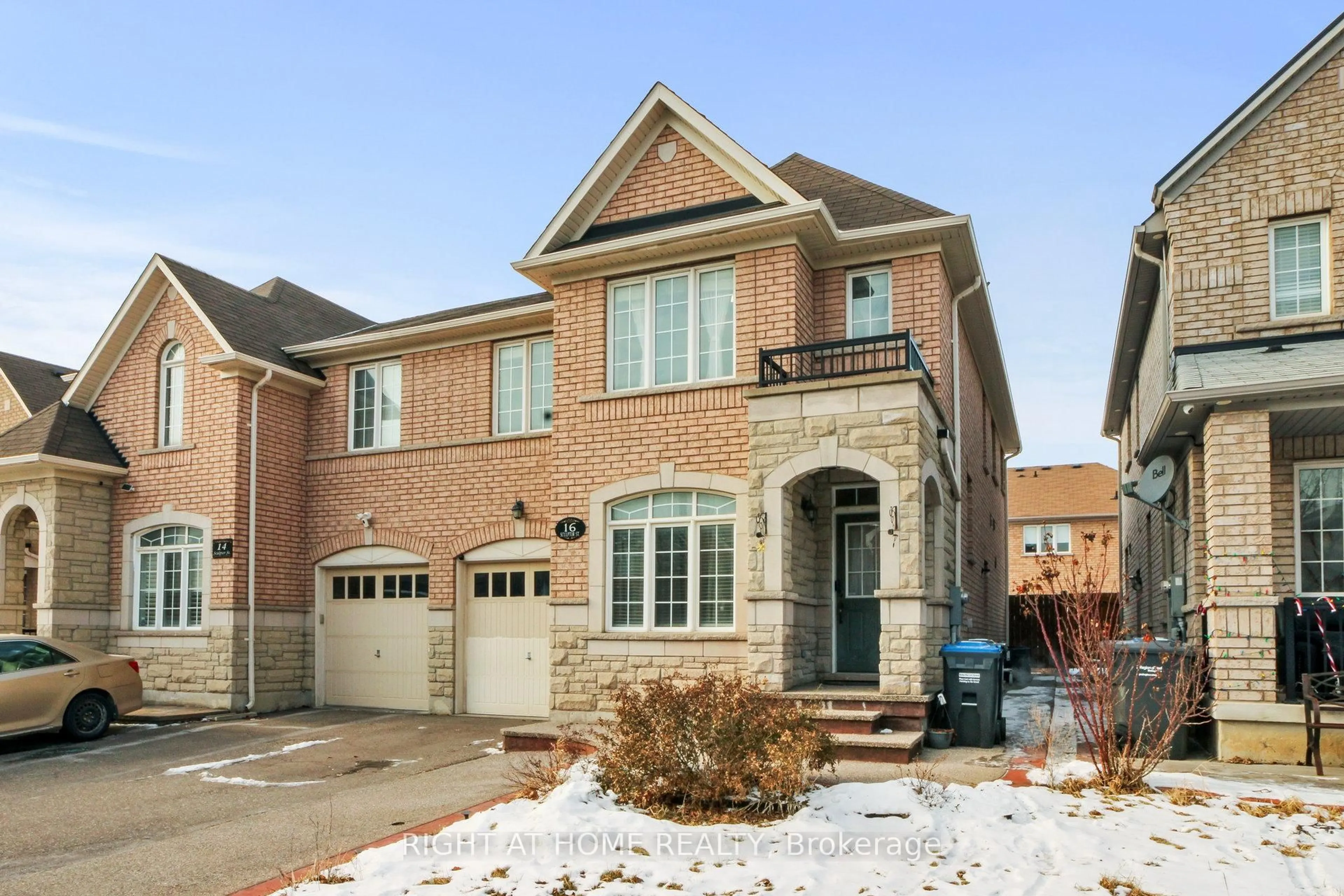 Home with brick exterior material, street for 16 Sculptor St, Brampton Ontario L6P 3H5