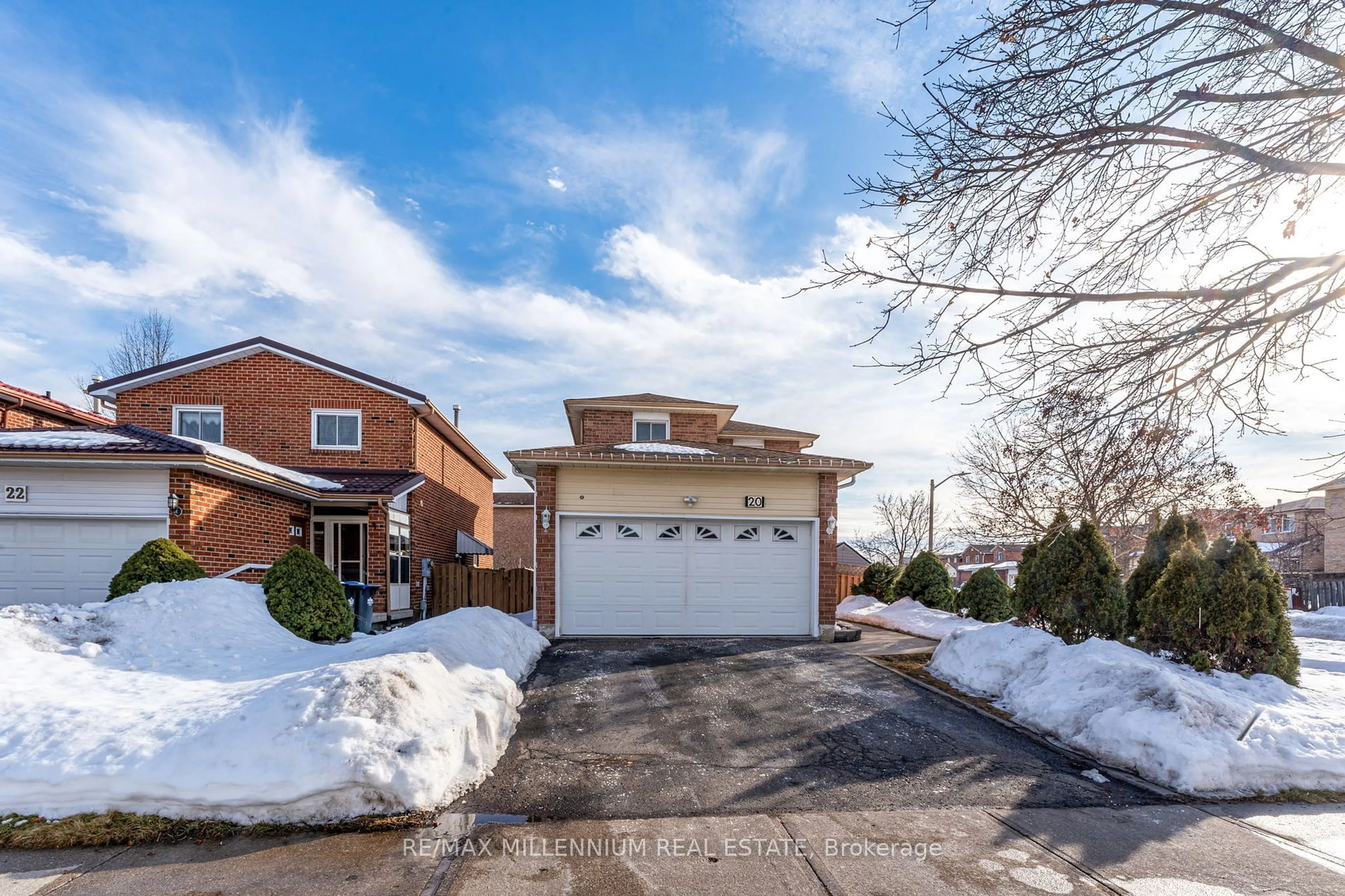 Home with brick exterior material, street for 20 Whitehaven Dr, Brampton Ontario L6Z 4N4