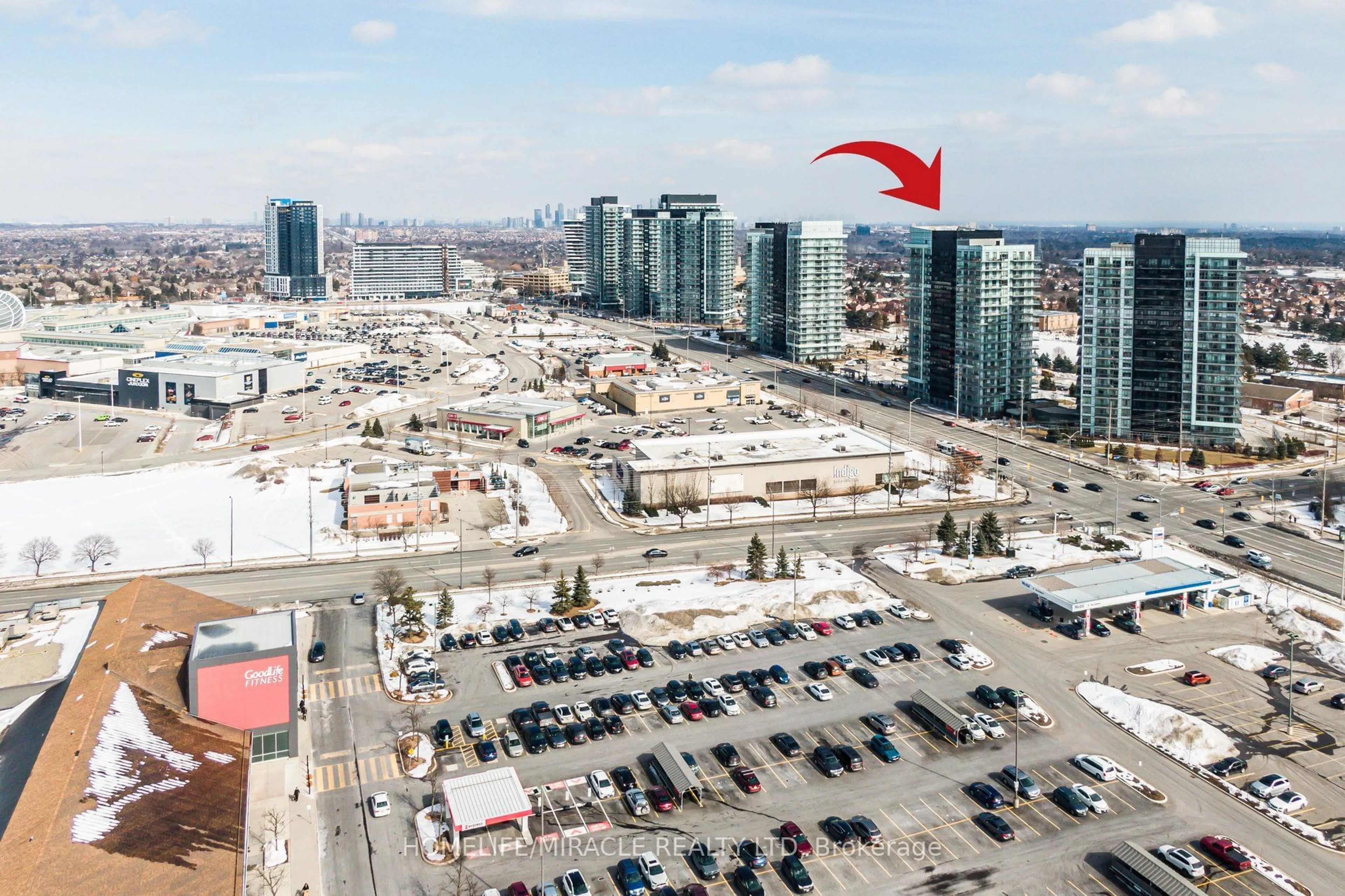 A pic from outside/outdoor area/front of a property/back of a property/a pic from drone, city buildings view from balcony for 4655 Glen Erin Dr #1108, Mississauga Ontario L5M 0Z1