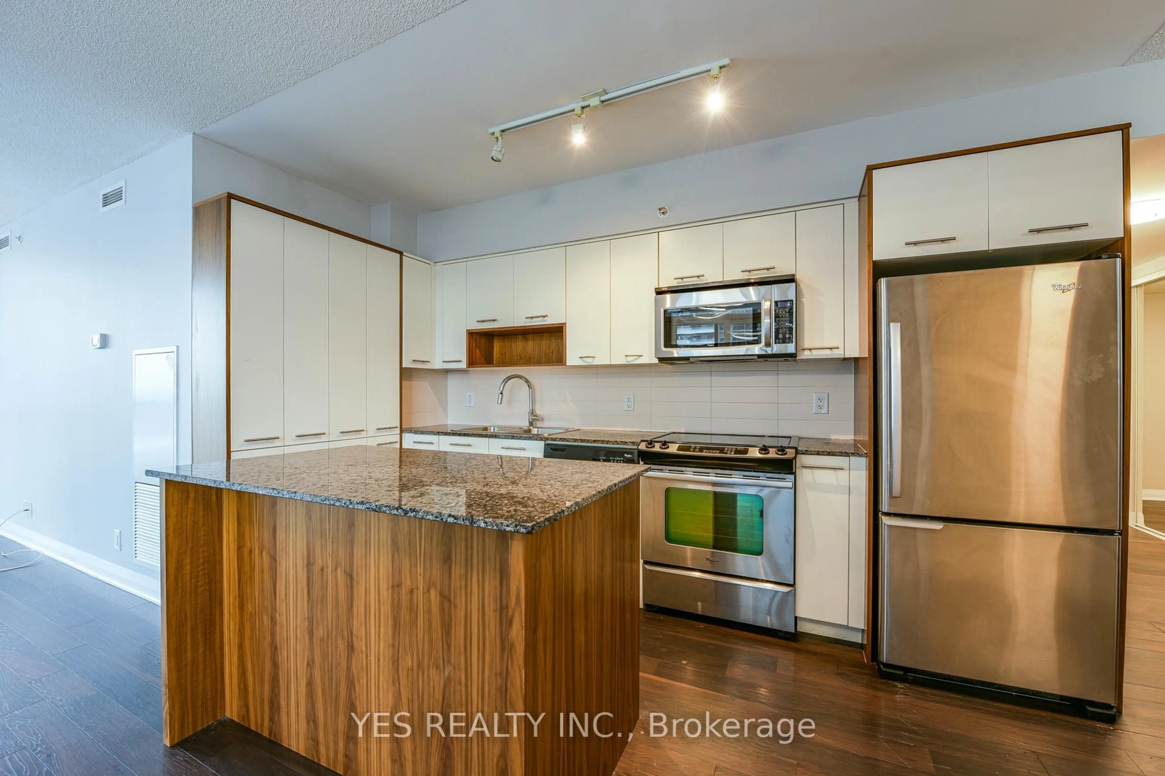 Standard kitchen, wood/laminate floor for 1 Valhalla Inn Rd #1204, Toronto Ontario M9B 1S9