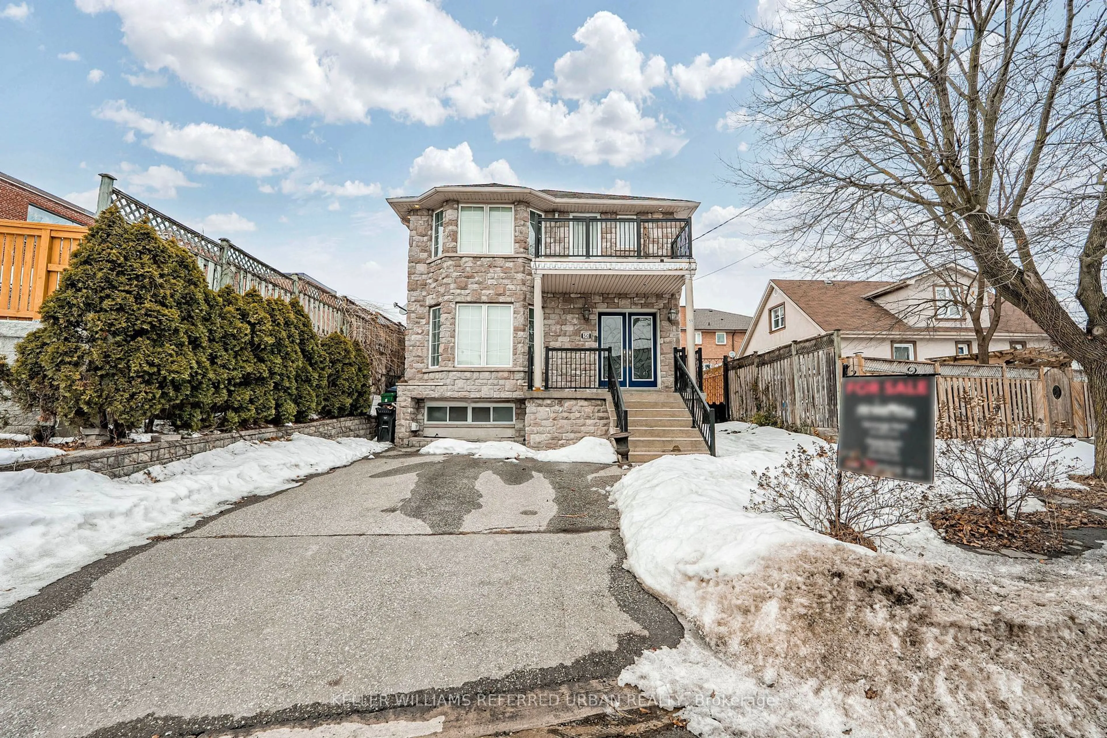 Home with brick exterior material, street for 50 Quinan Dr, Toronto Ontario M6L 1E9