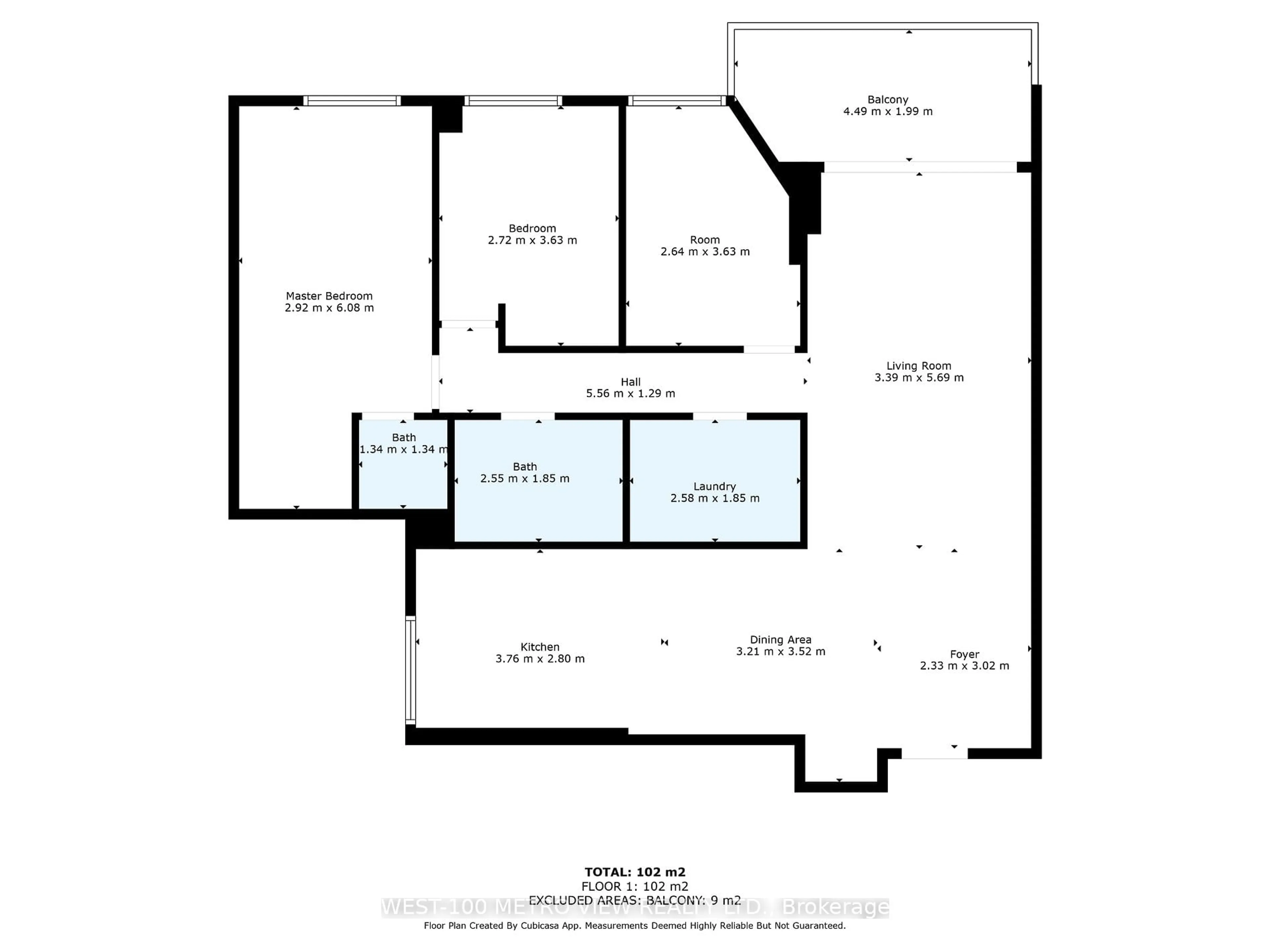 Floor plan for 355 Rathburn Rd #701, Mississauga Ontario L4Z 1H4