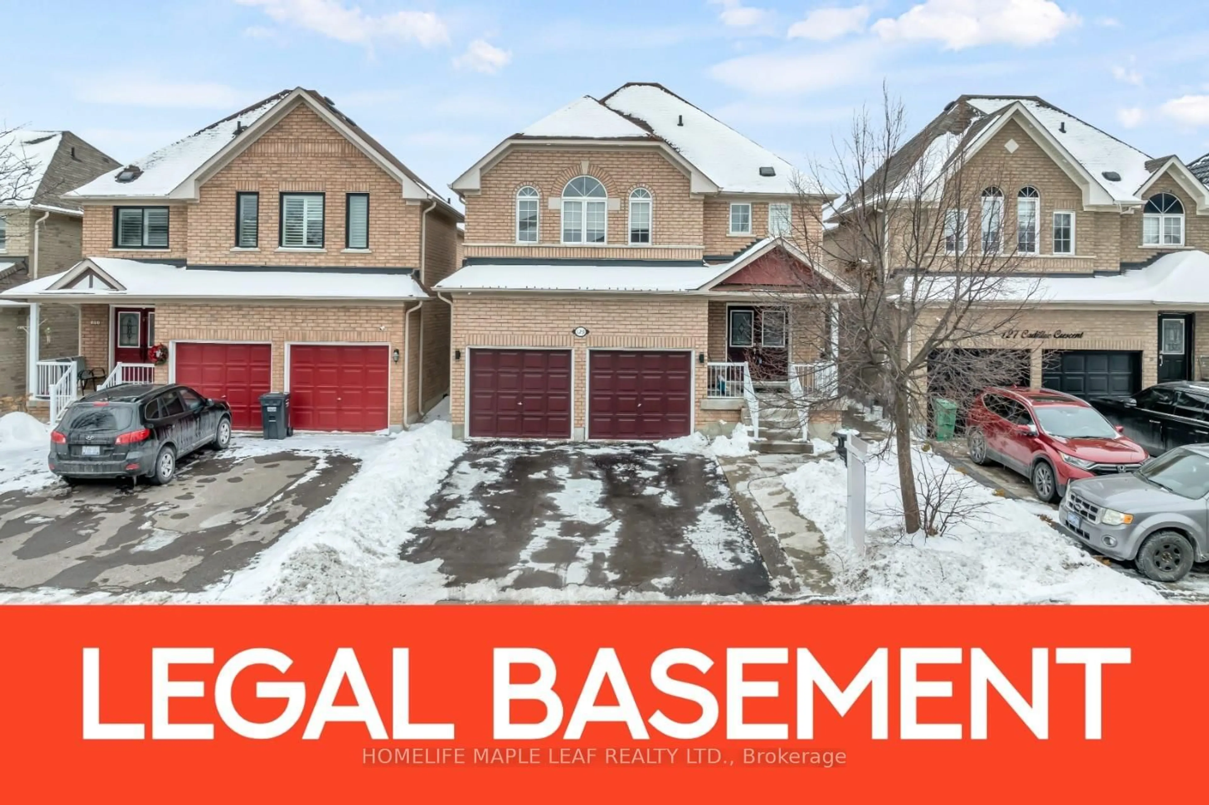 A pic from outside/outdoor area/front of a property/back of a property/a pic from drone, street for 129 Cadillac Cres, Brampton Ontario L7A 3B3