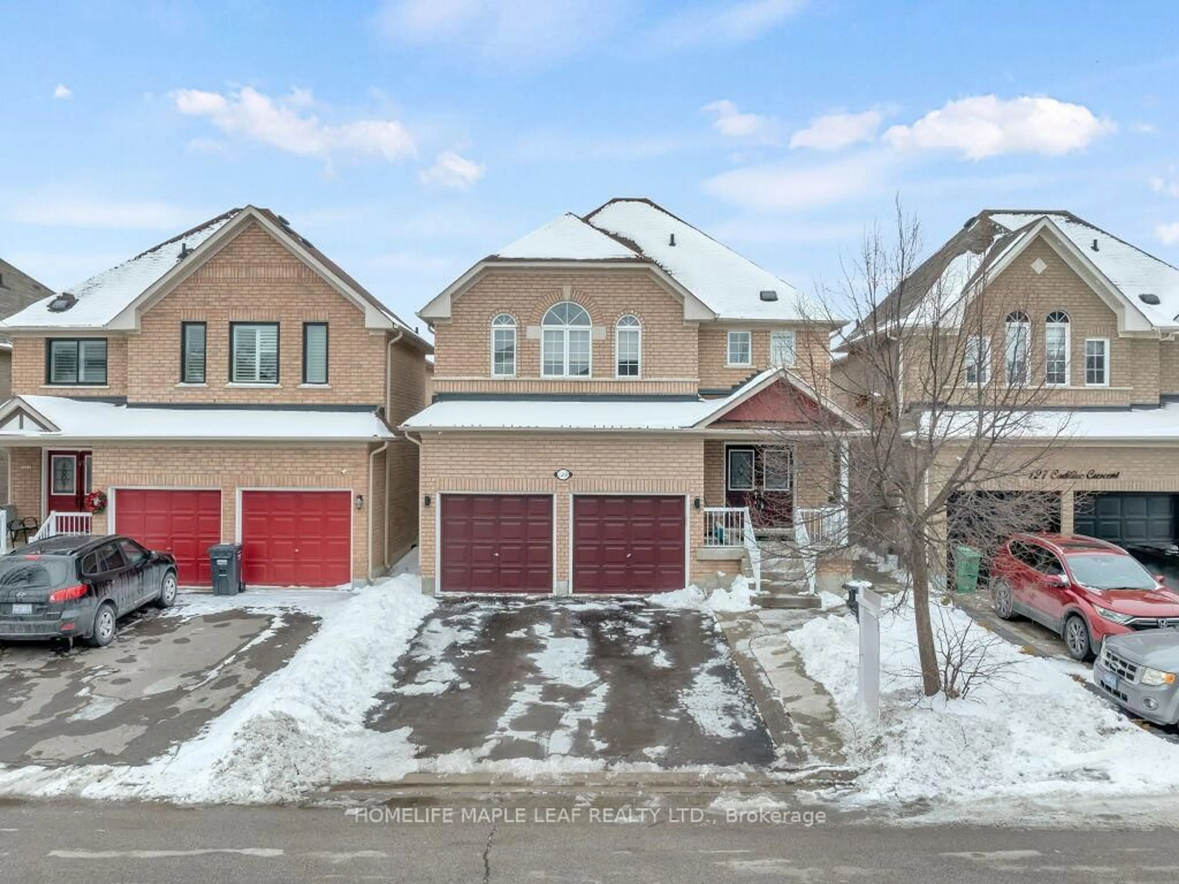 A pic from outside/outdoor area/front of a property/back of a property/a pic from drone, street for 129 Cadillac Cres, Brampton Ontario L7A 3B3