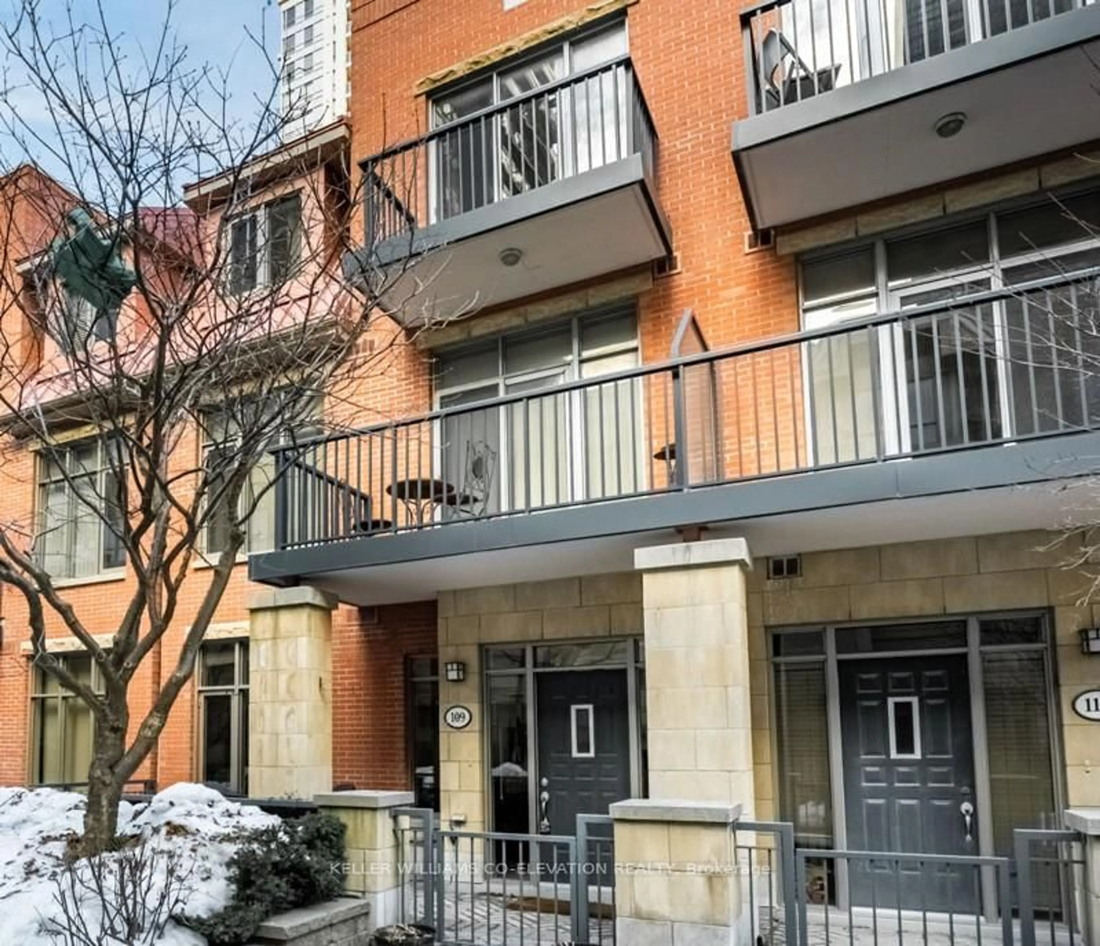 Balcony in the apartment, street for 330 Princess Royal Dr #109, Mississauga Ontario L5B 4P7