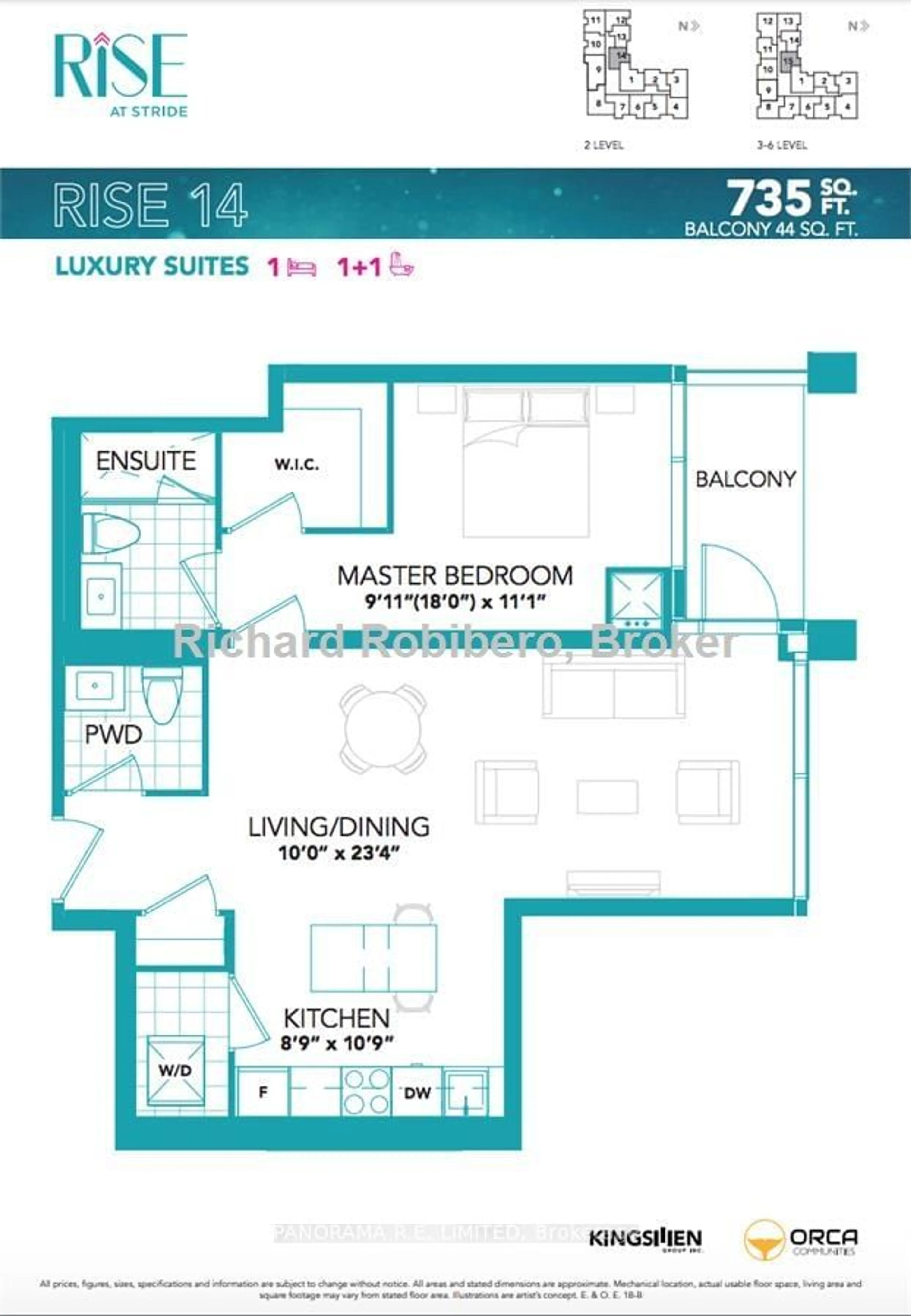 Floor plan for 1063 Douglas McCurdy Comm N/A #315, Mississauga Ontario L5G 0C5