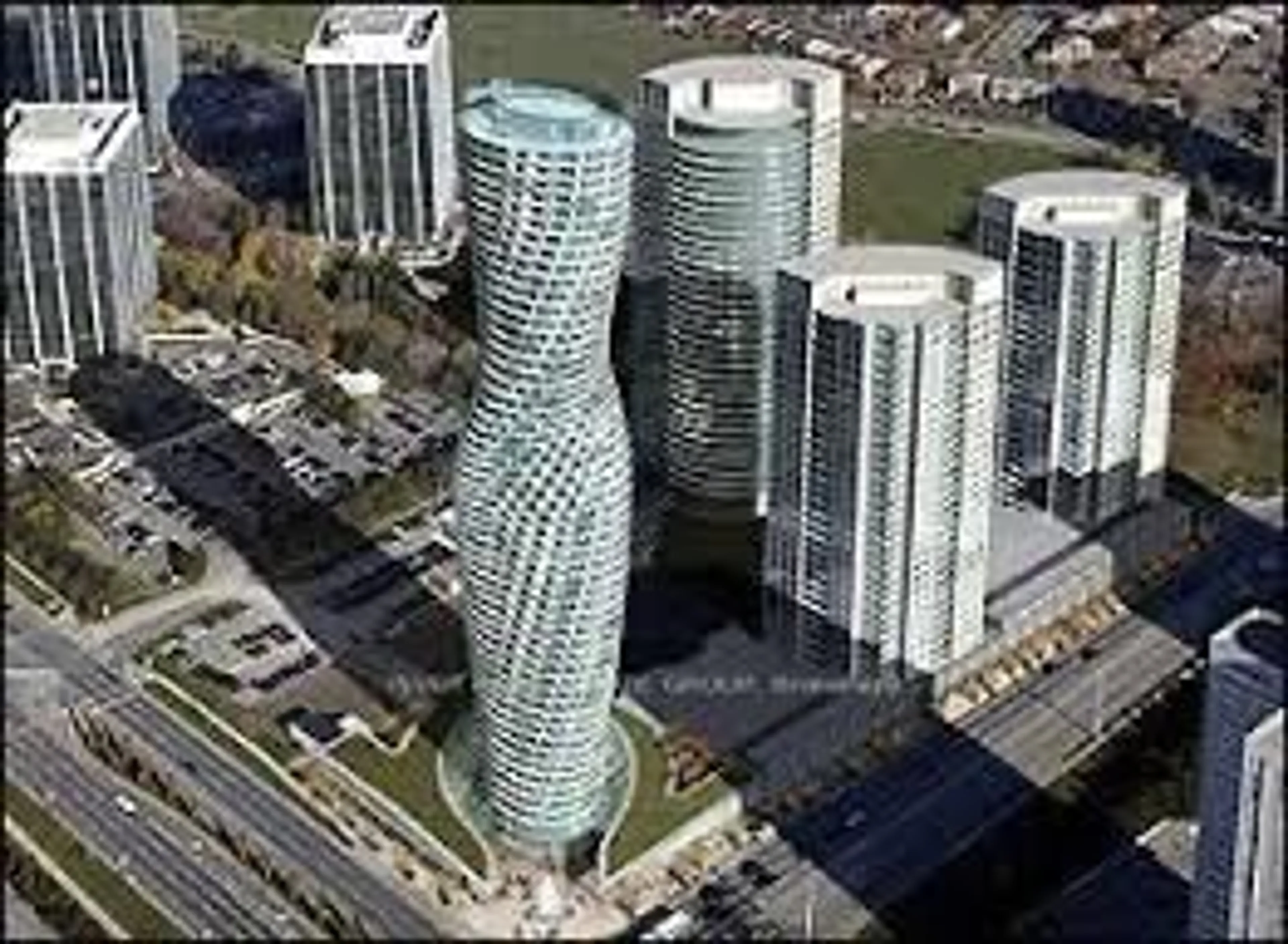 A pic from outside/outdoor area/front of a property/back of a property/a pic from drone, city buildings view from balcony for 90 Absolute Ave #311, Mississauga Ontario L4Z 0A3