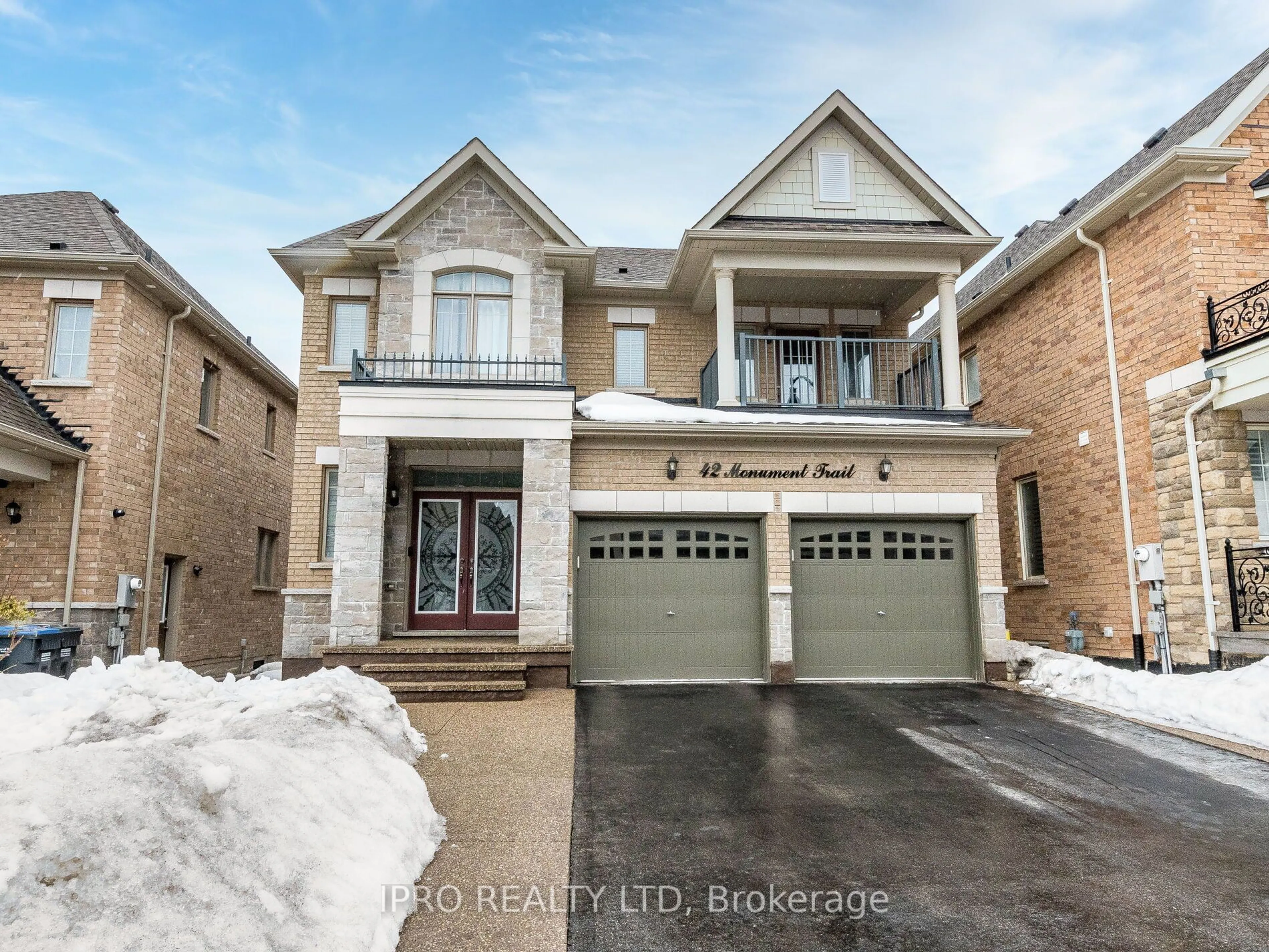 Home with brick exterior material, street for 42 Monument Tr, Brampton Ontario L7A 4M9