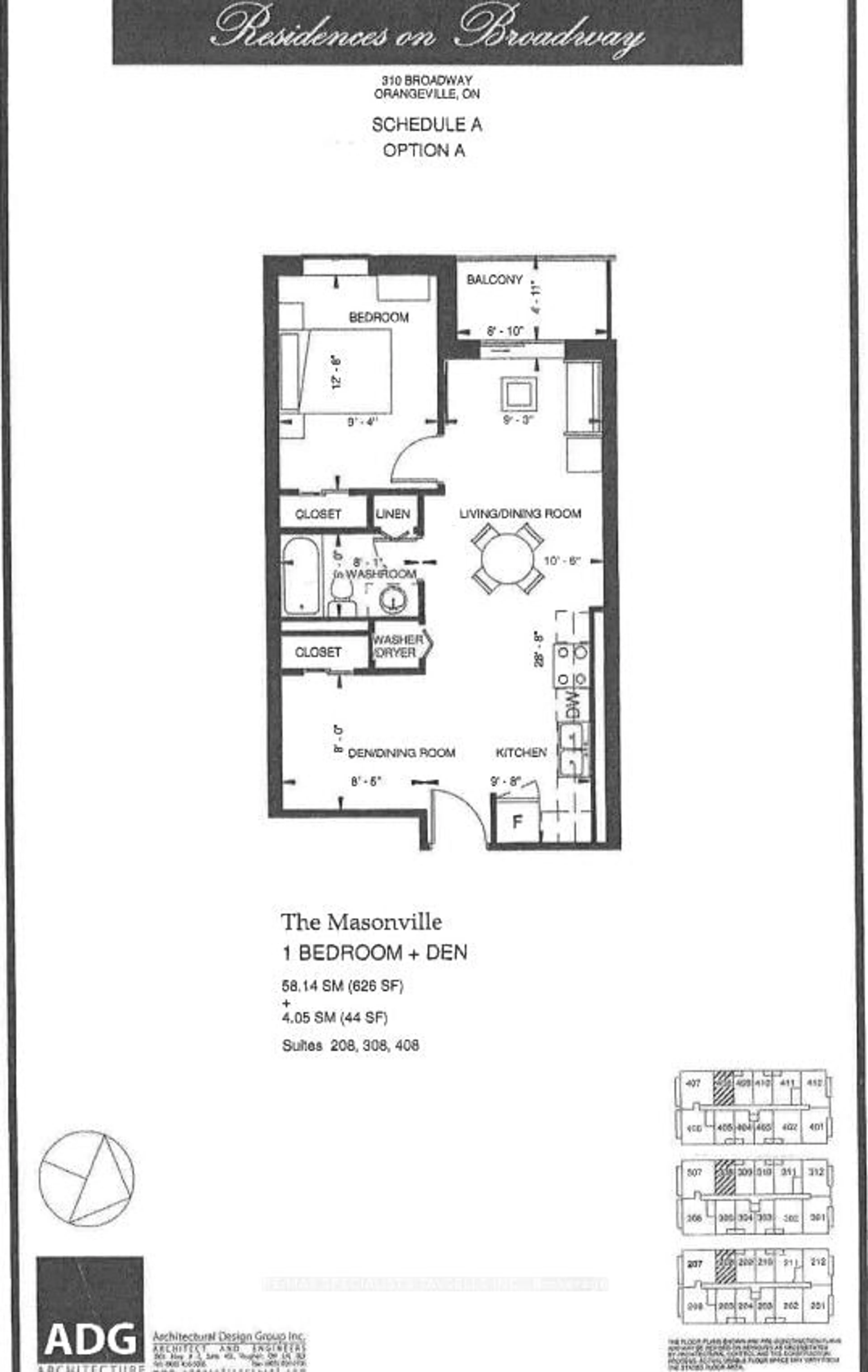 Floor plan for 310 Broadway Ave #308, Orangeville Ontario L9W 1L3