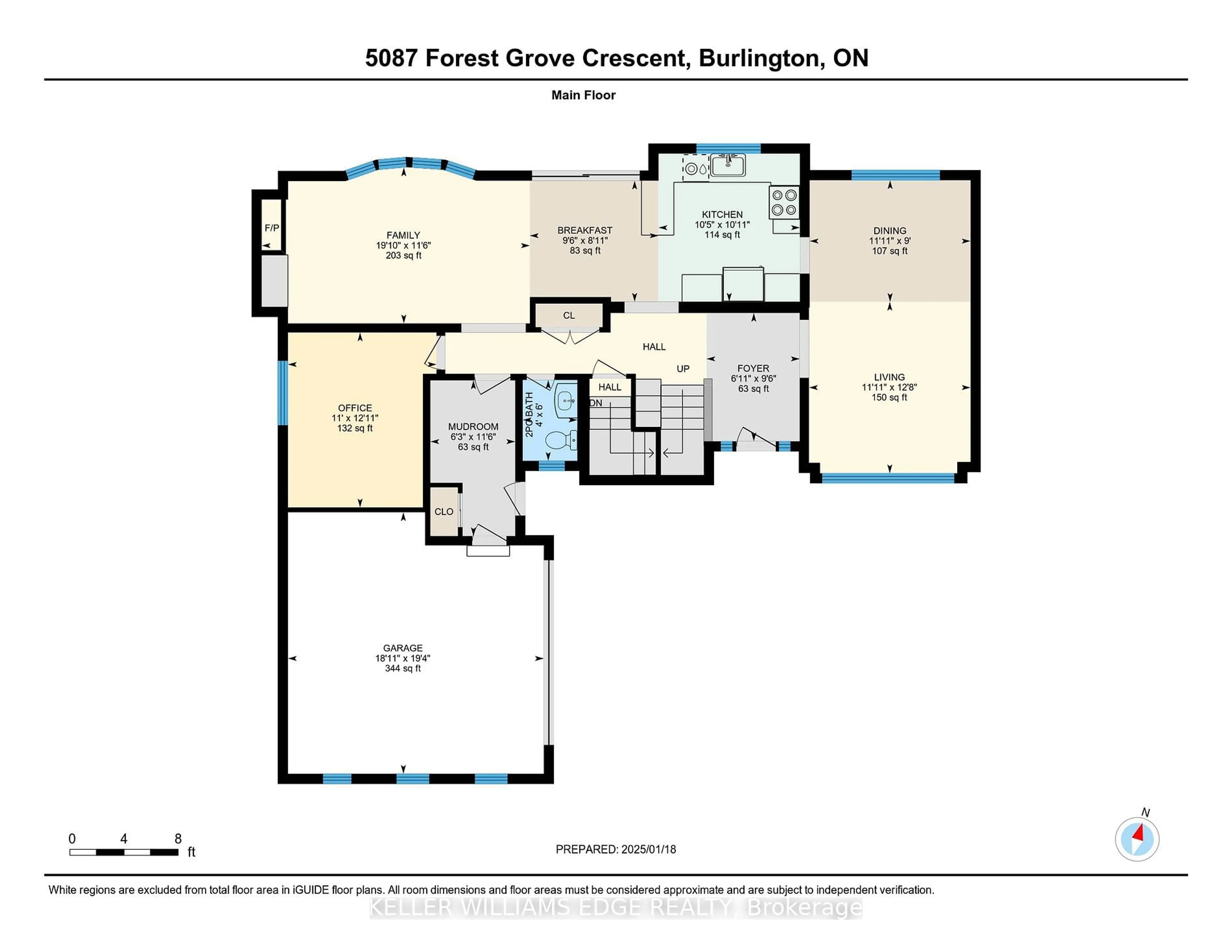 Floor plan for 5087 Forest Grove Cres, Burlington Ontario L7L 6G6