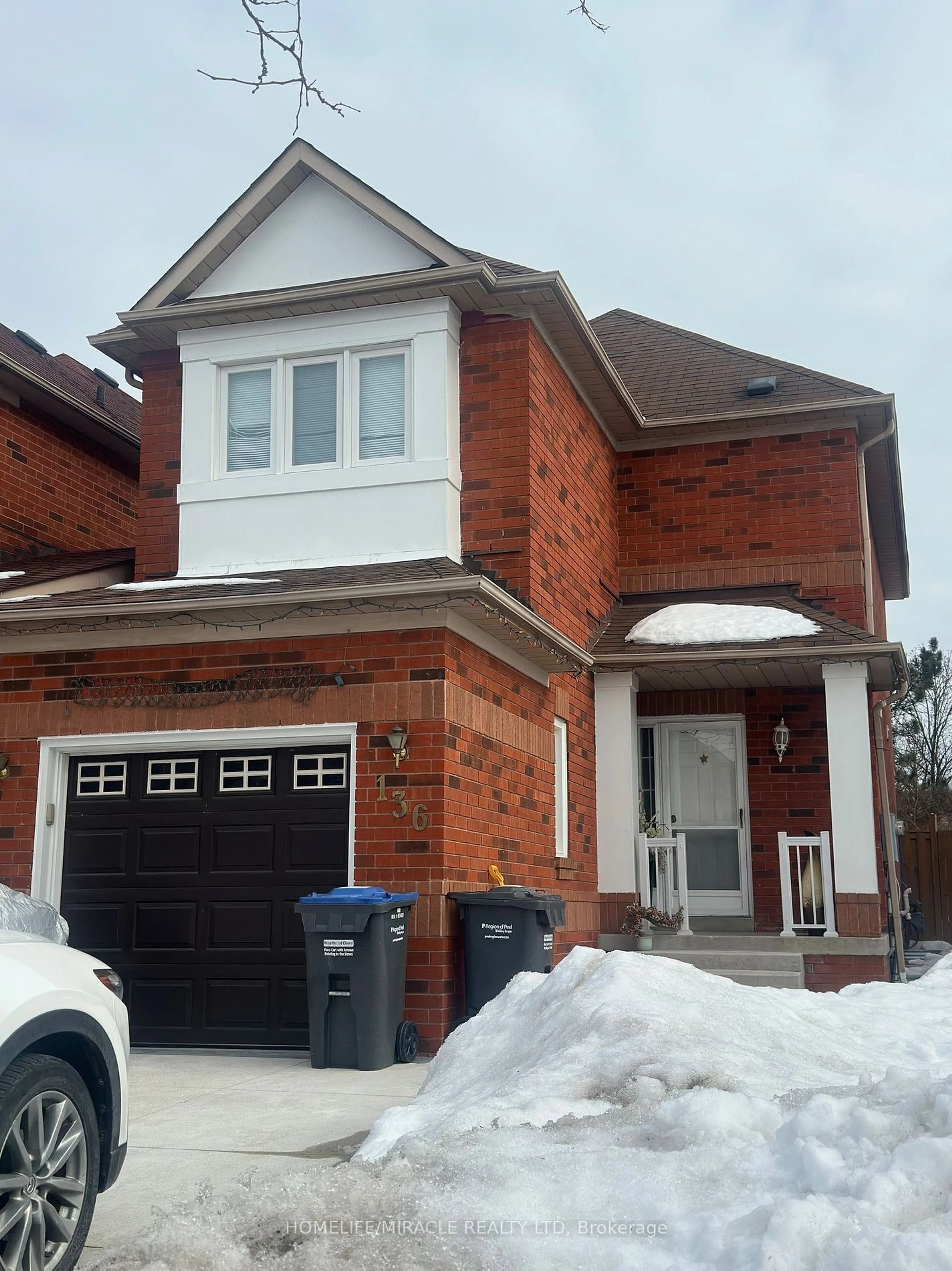 Home with brick exterior material, street for 136 Prairie Rose Circ, Brampton Ontario L6R 1R5