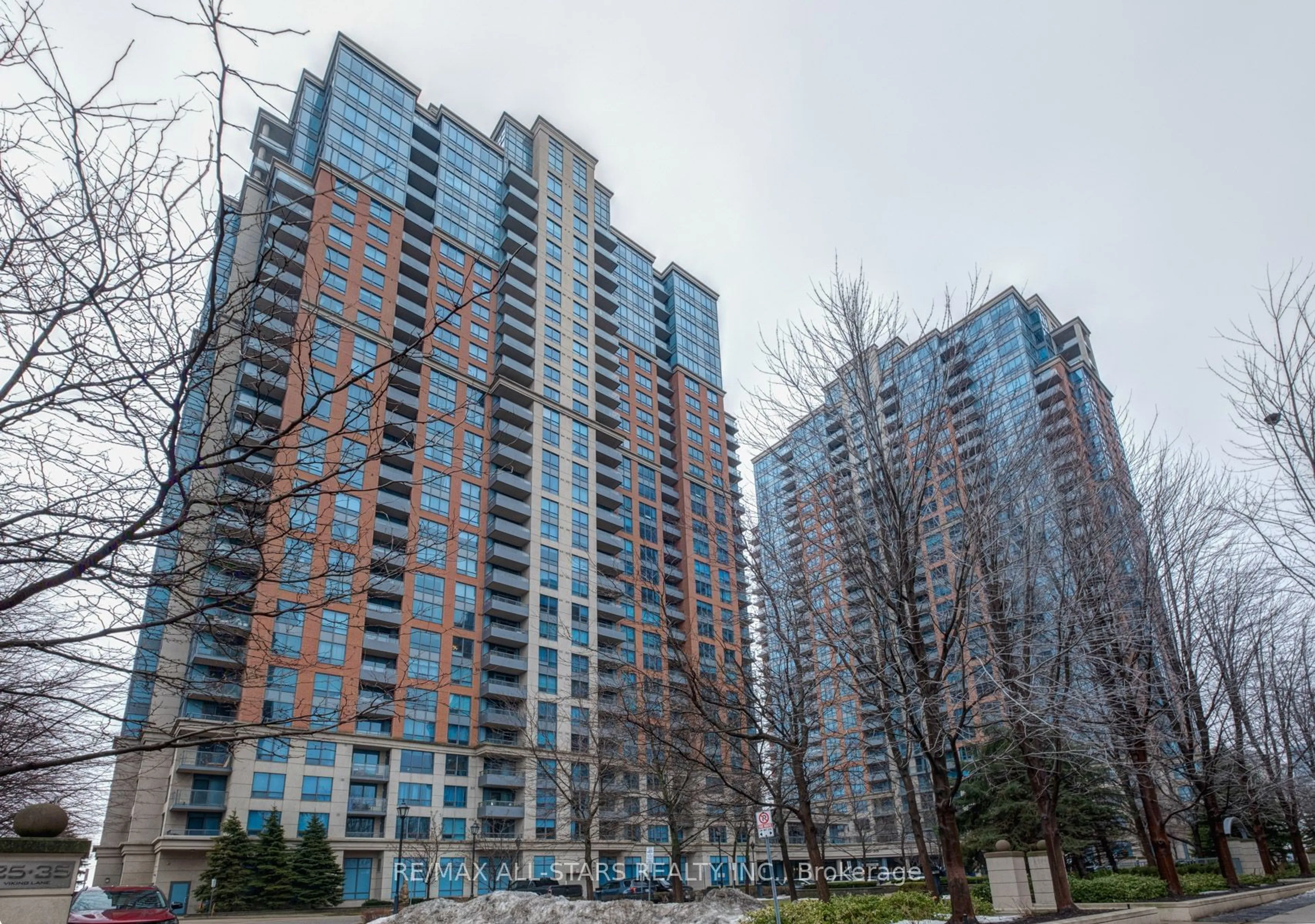 A pic from outside/outdoor area/front of a property/back of a property/a pic from drone, unknown for 35 Viking Lane #1233, Toronto Ontario M9B 0A2