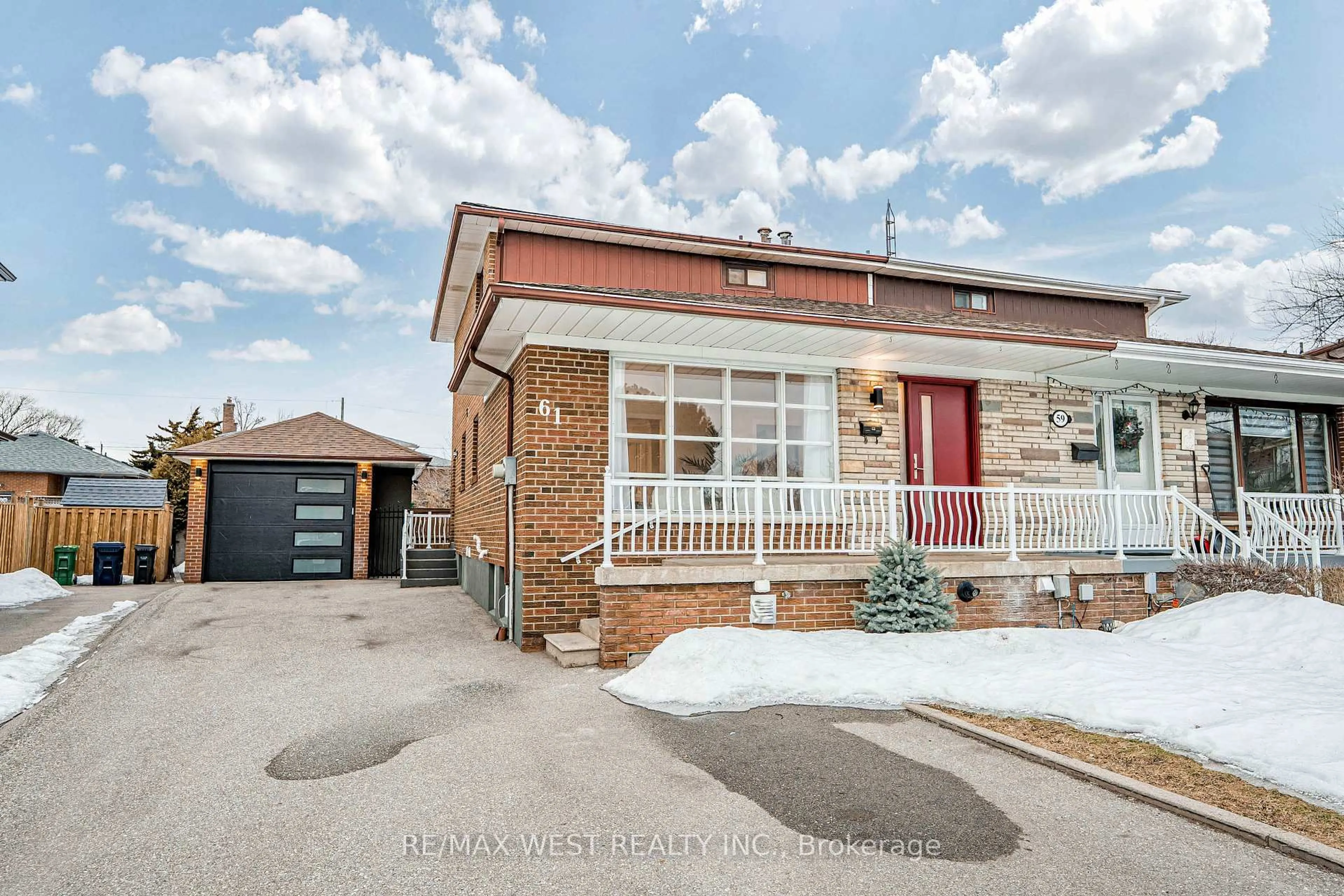 Home with brick exterior material, street for 61 Riverton Dr, Toronto Ontario M9L 2N8