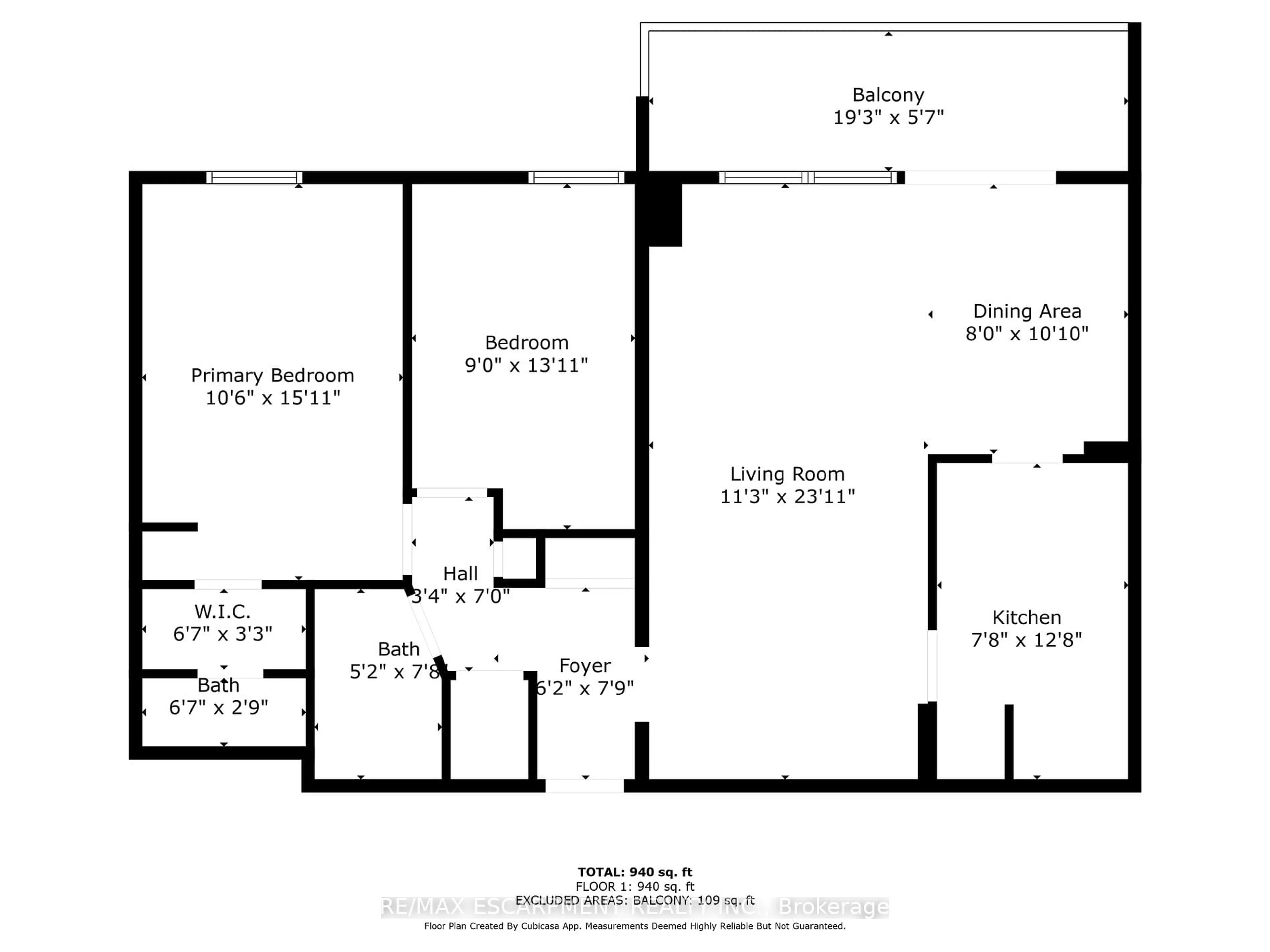 Floor plan for 2055 Upper Middle Rd #306, Burlington Ontario L7P 3P4