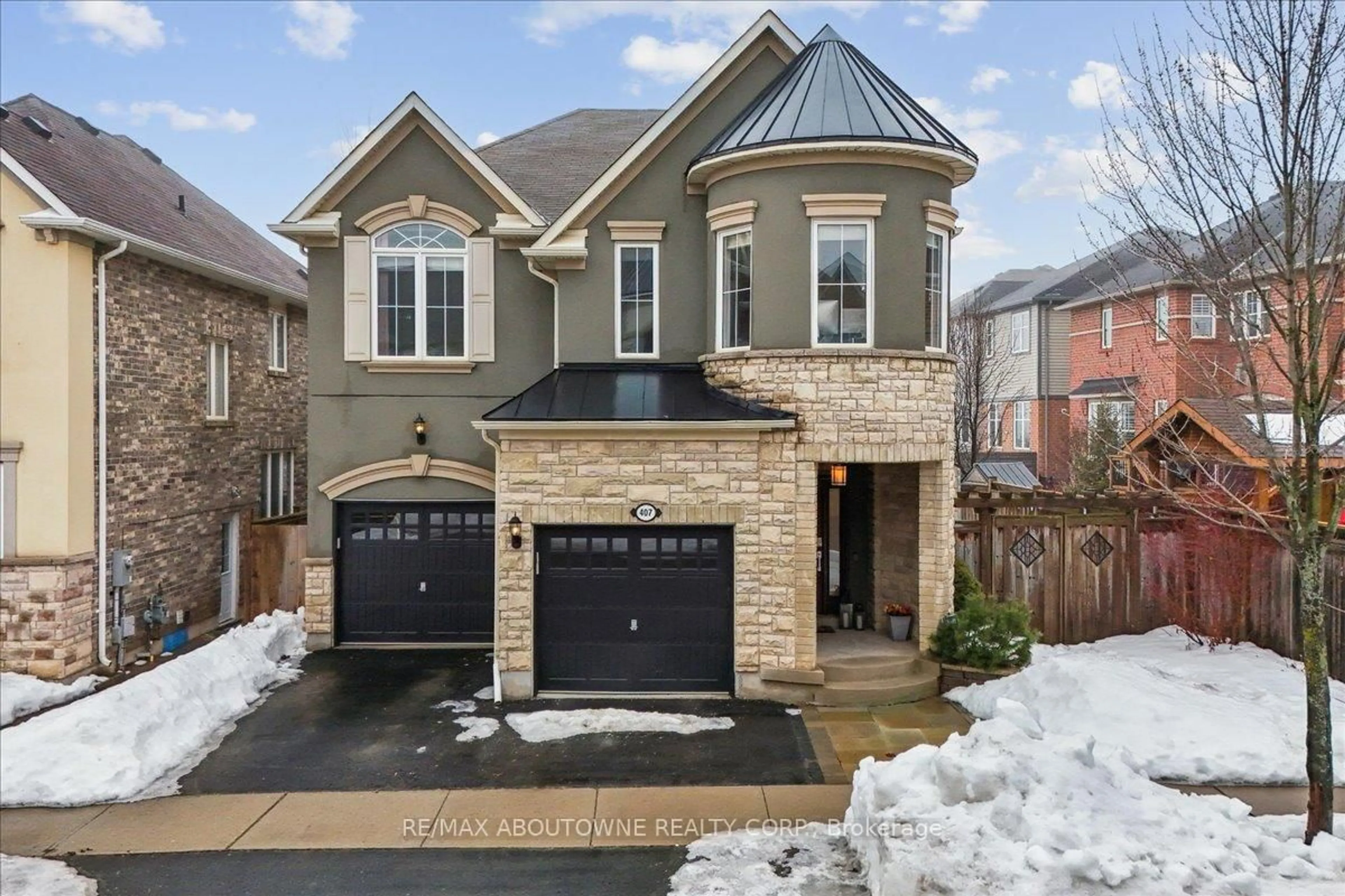 Home with brick exterior material, street for 407 Wettlaufer Terr, Milton Ontario L9T 7N4