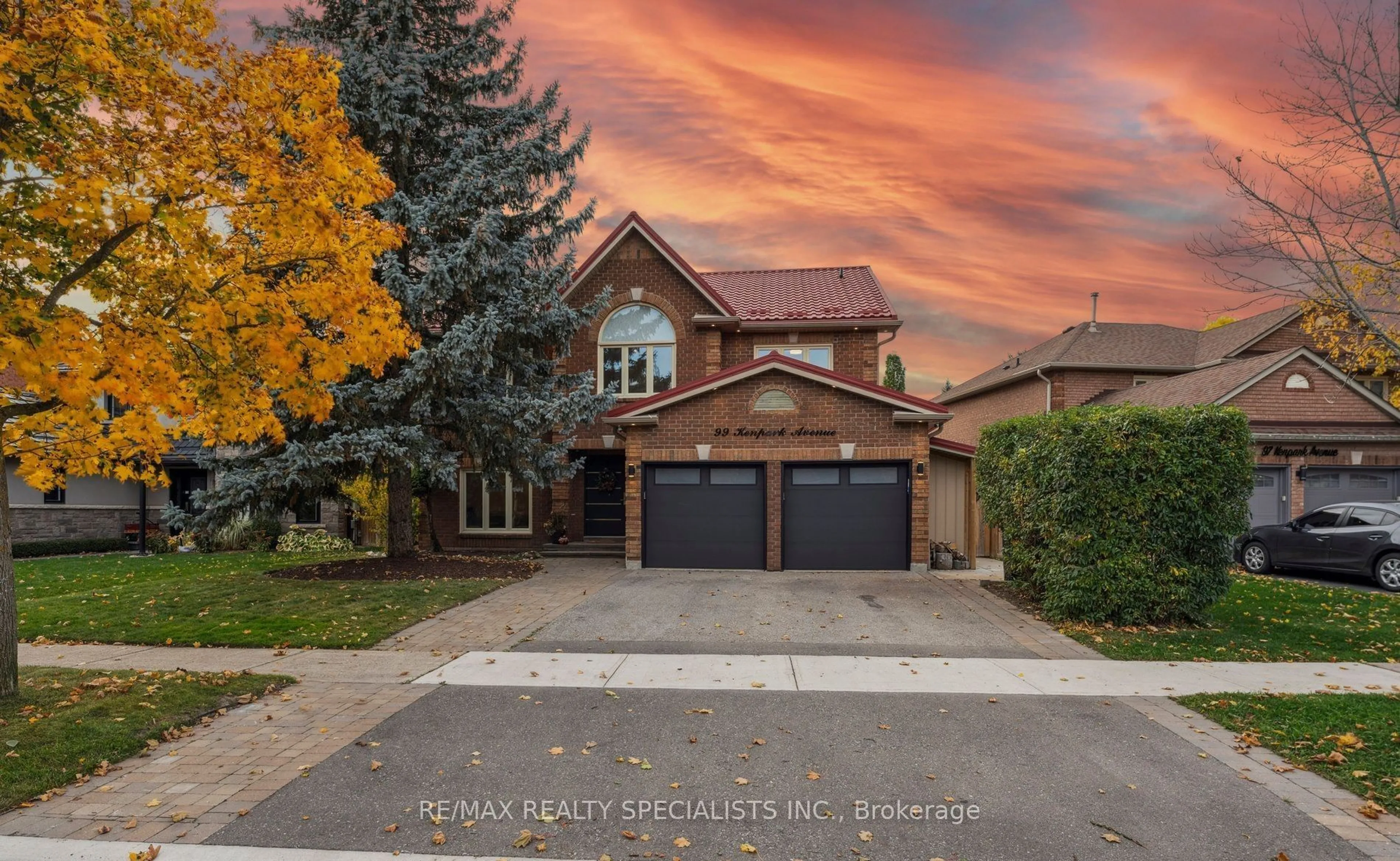 Home with brick exterior material, street for 99 Kenpark Ave, Brampton Ontario L6Z 3K5