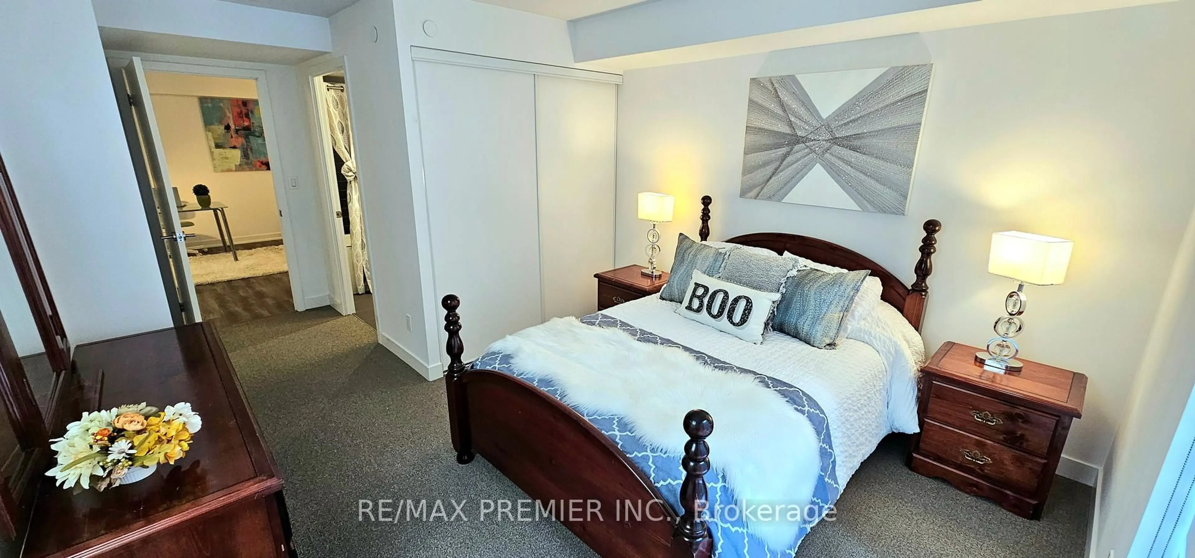 Bedroom with bed, unknown for 106 Varna Dr #10, Toronto Ontario M6A 0C8