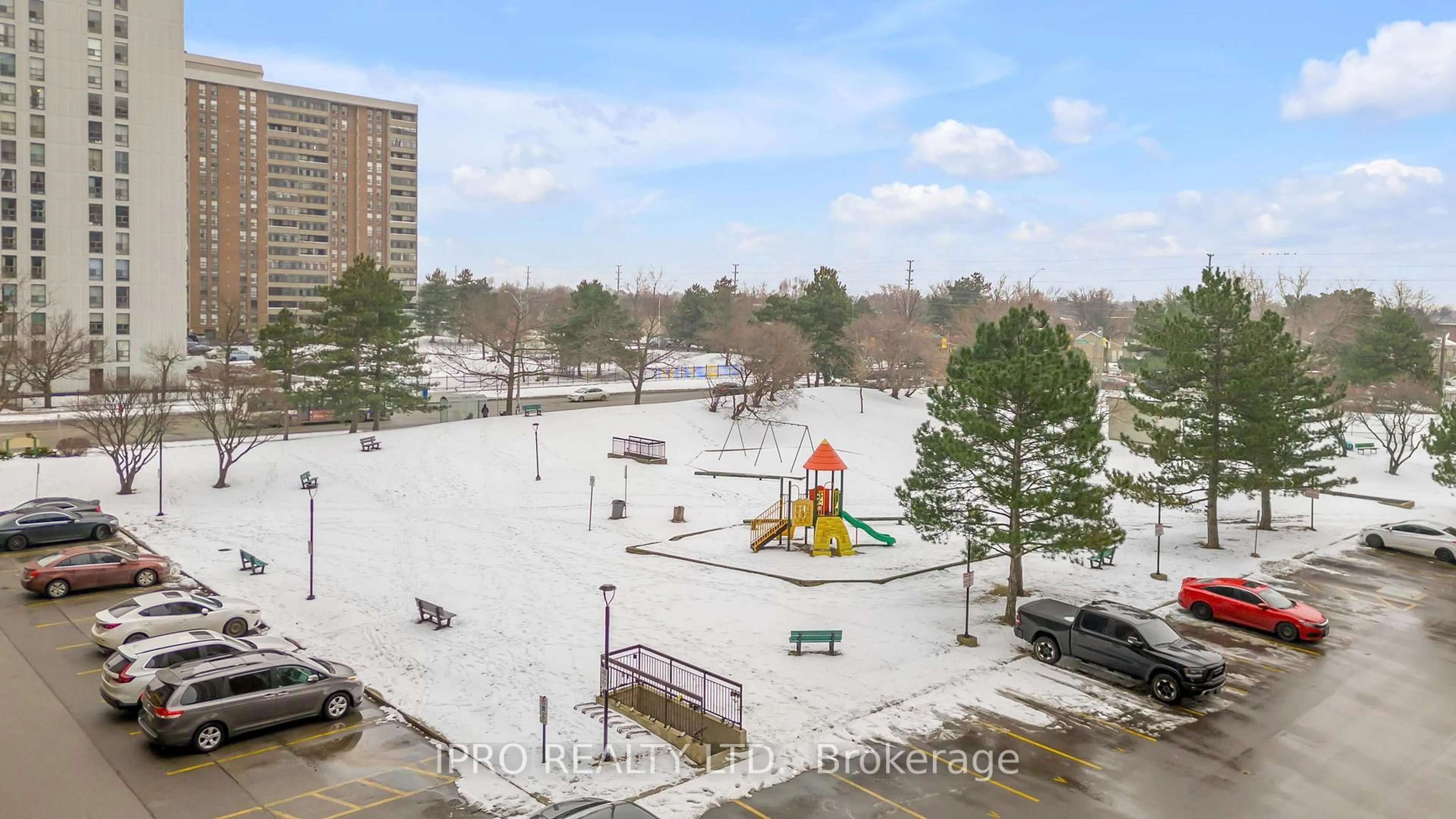 A pic from outside/outdoor area/front of a property/back of a property/a pic from drone, city buildings view from balcony for 21 Knightsbridge Rd #1903, Brampton Ontario L6T 3Y1