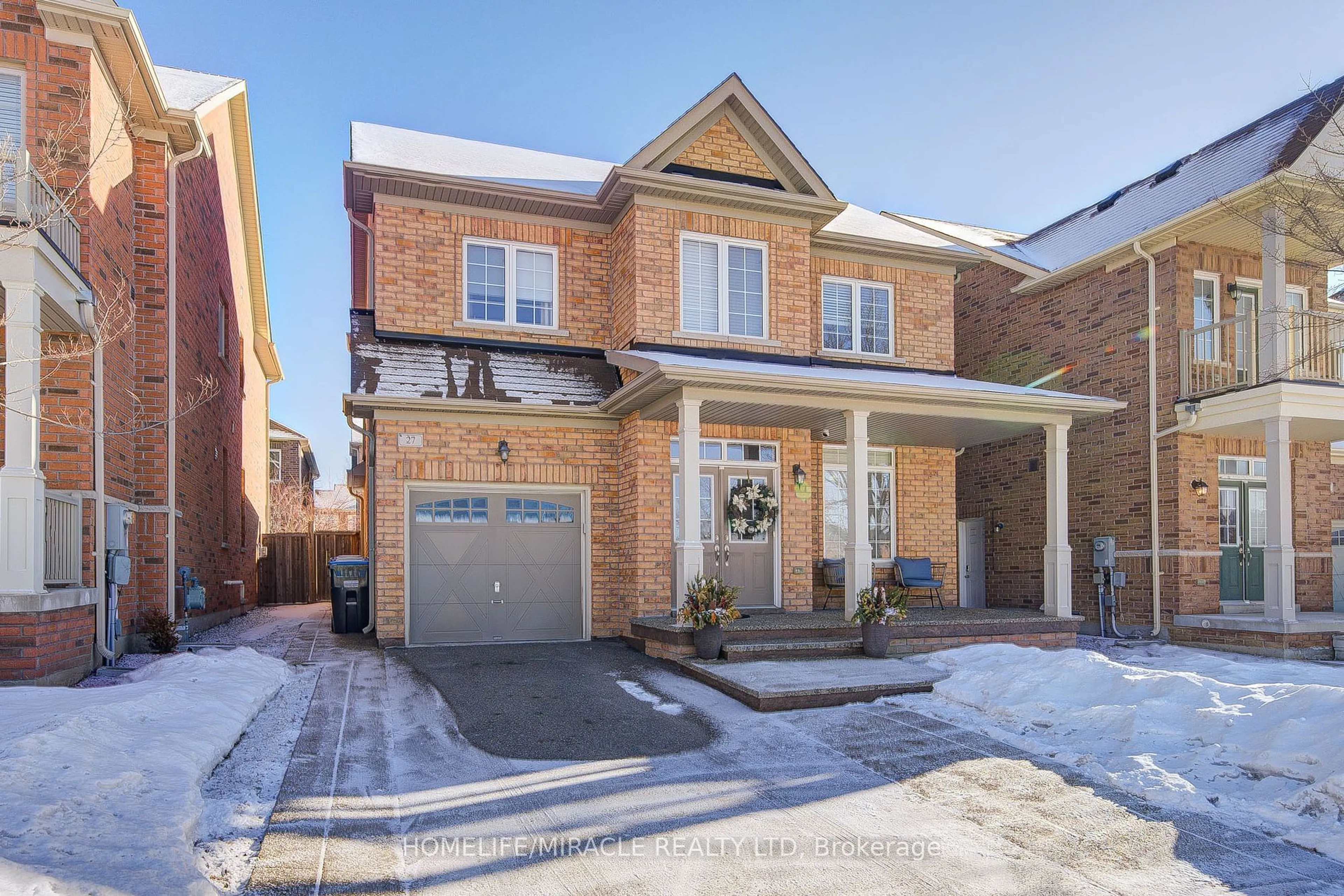 Home with brick exterior material, street for 27 Bellcrest Rd, Brampton Ontario L6Y 2M7