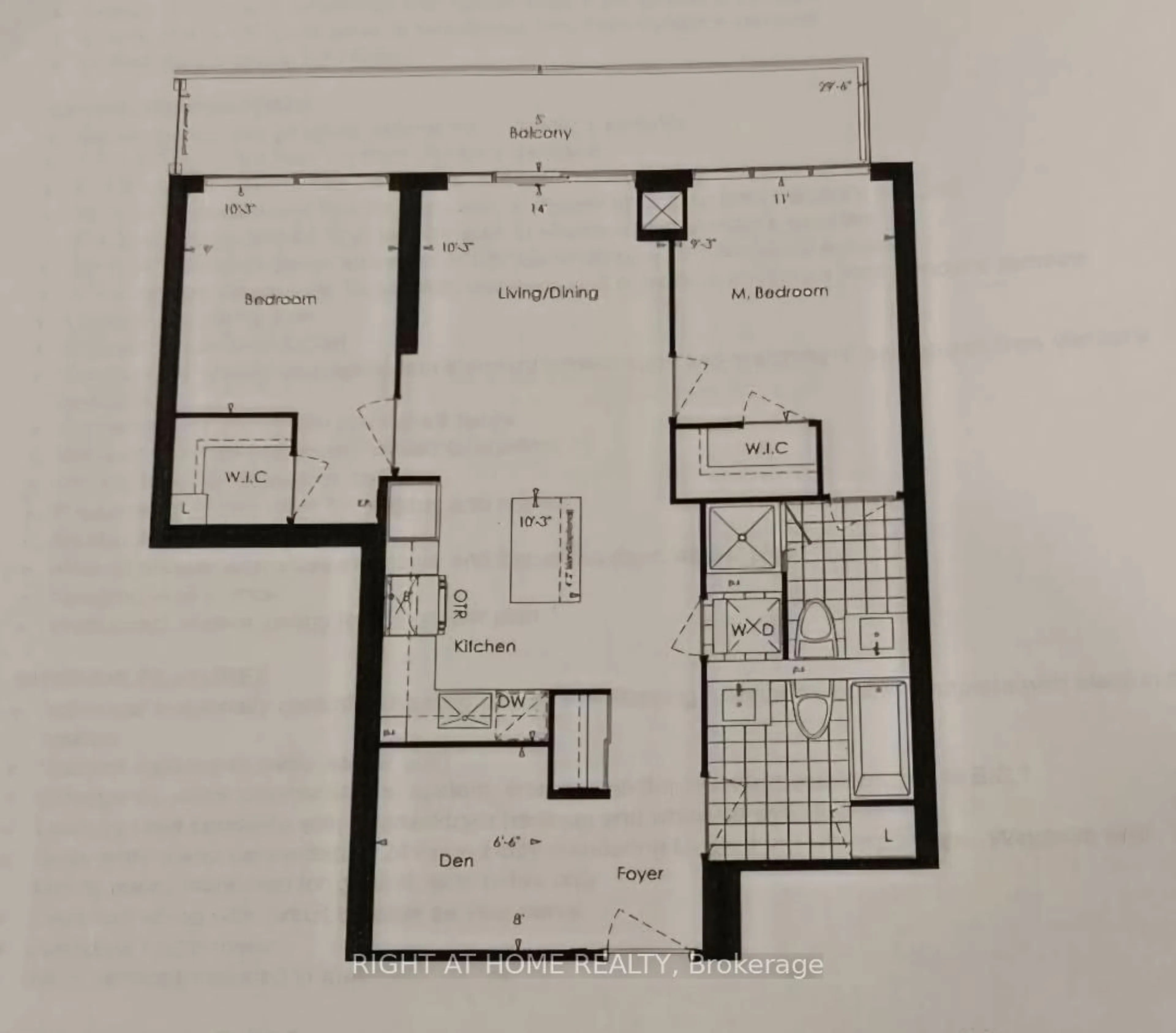 Floor plan for 4675 Metcalfe Ave #1105, Mississauga Ontario L5M 0Z8