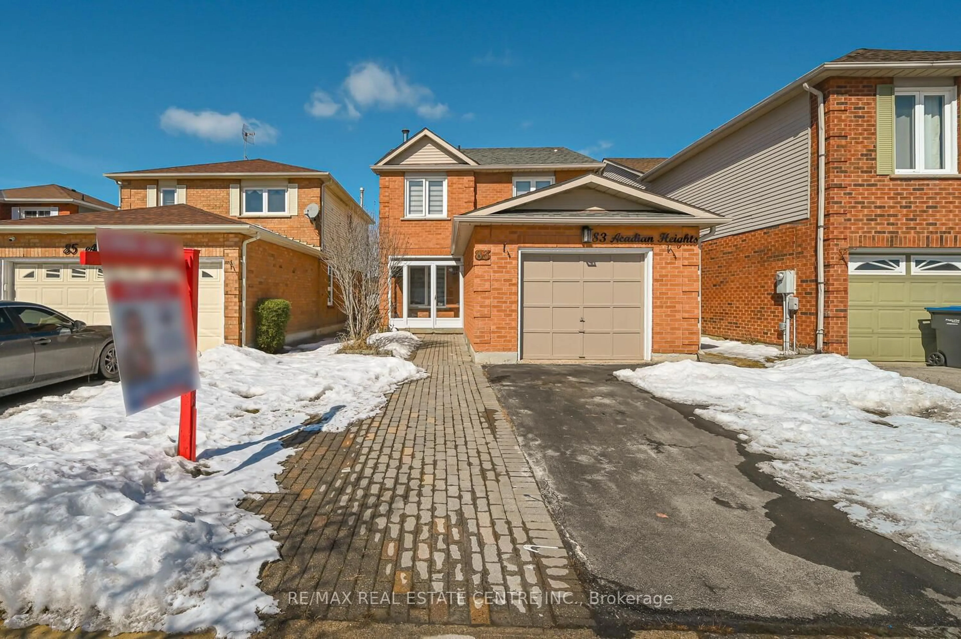 Home with brick exterior material, street for 83 Acadian Hts, Brampton Ontario L6Y 4H2