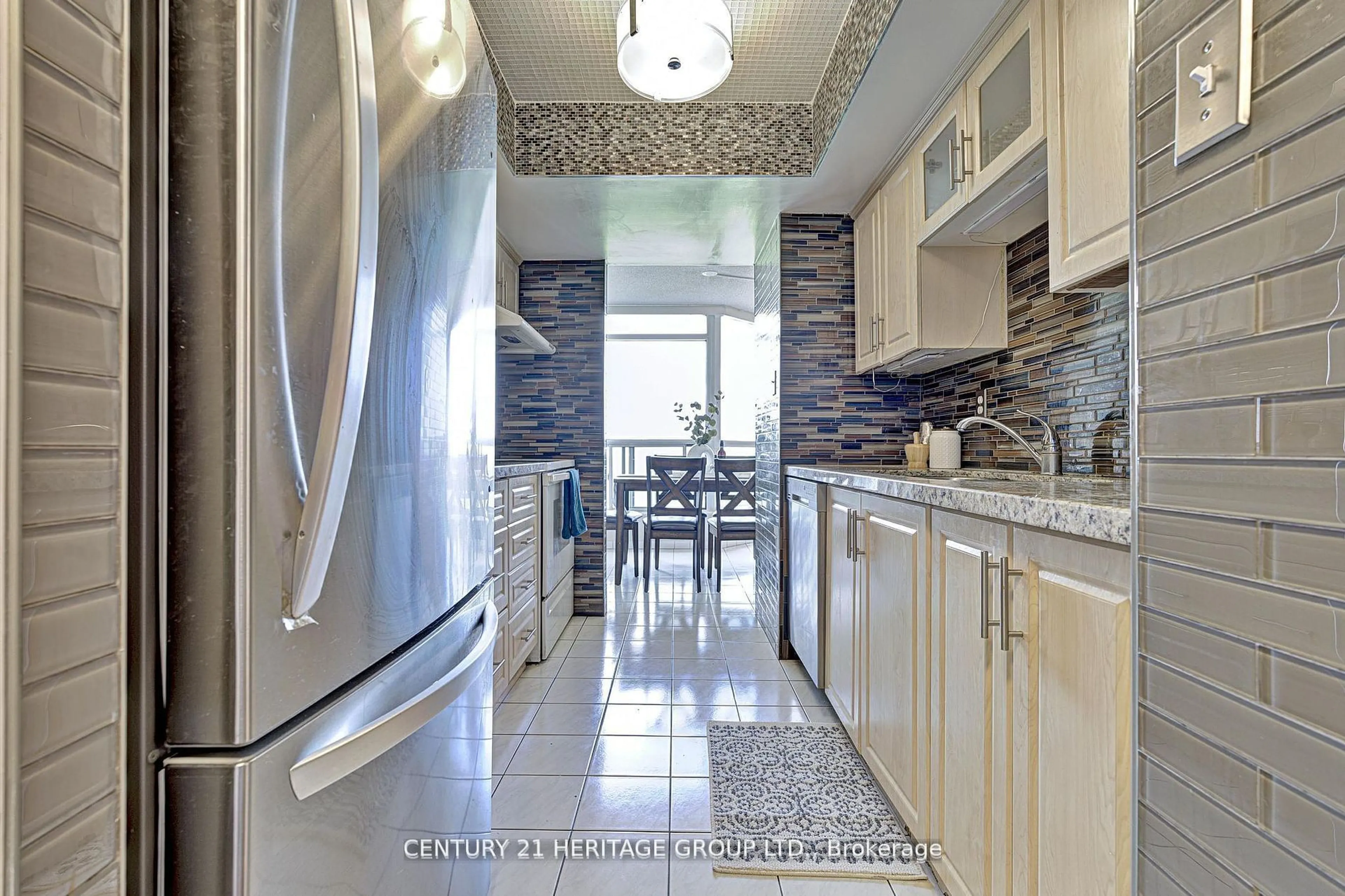 Contemporary kitchen, ceramic/tile floor for 5 Rowntree Rd #1205, Toronto Ontario M9V 5G9