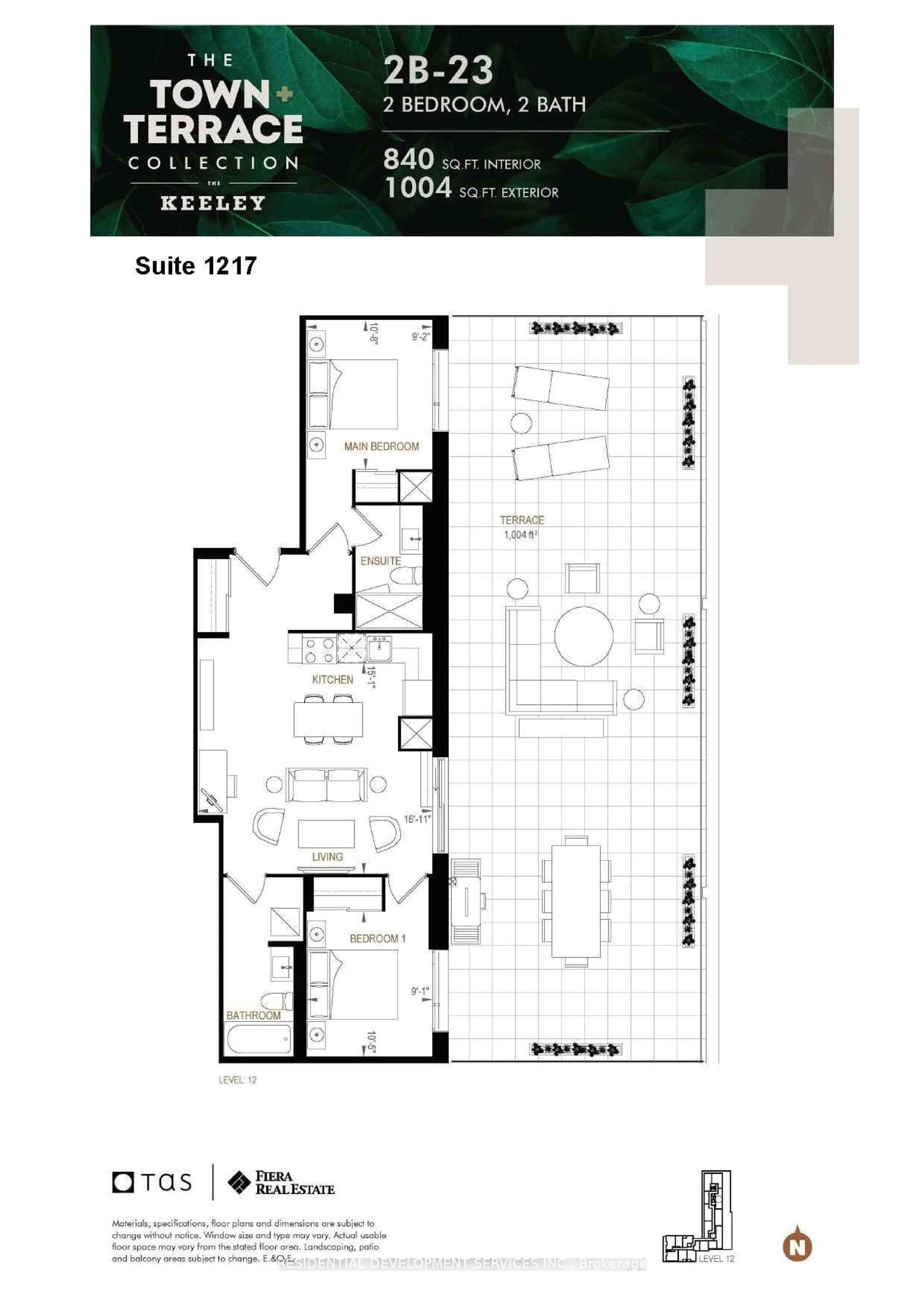 Floor plan for 3100 Keele St #1217, Toronto Ontario M3M 0E1