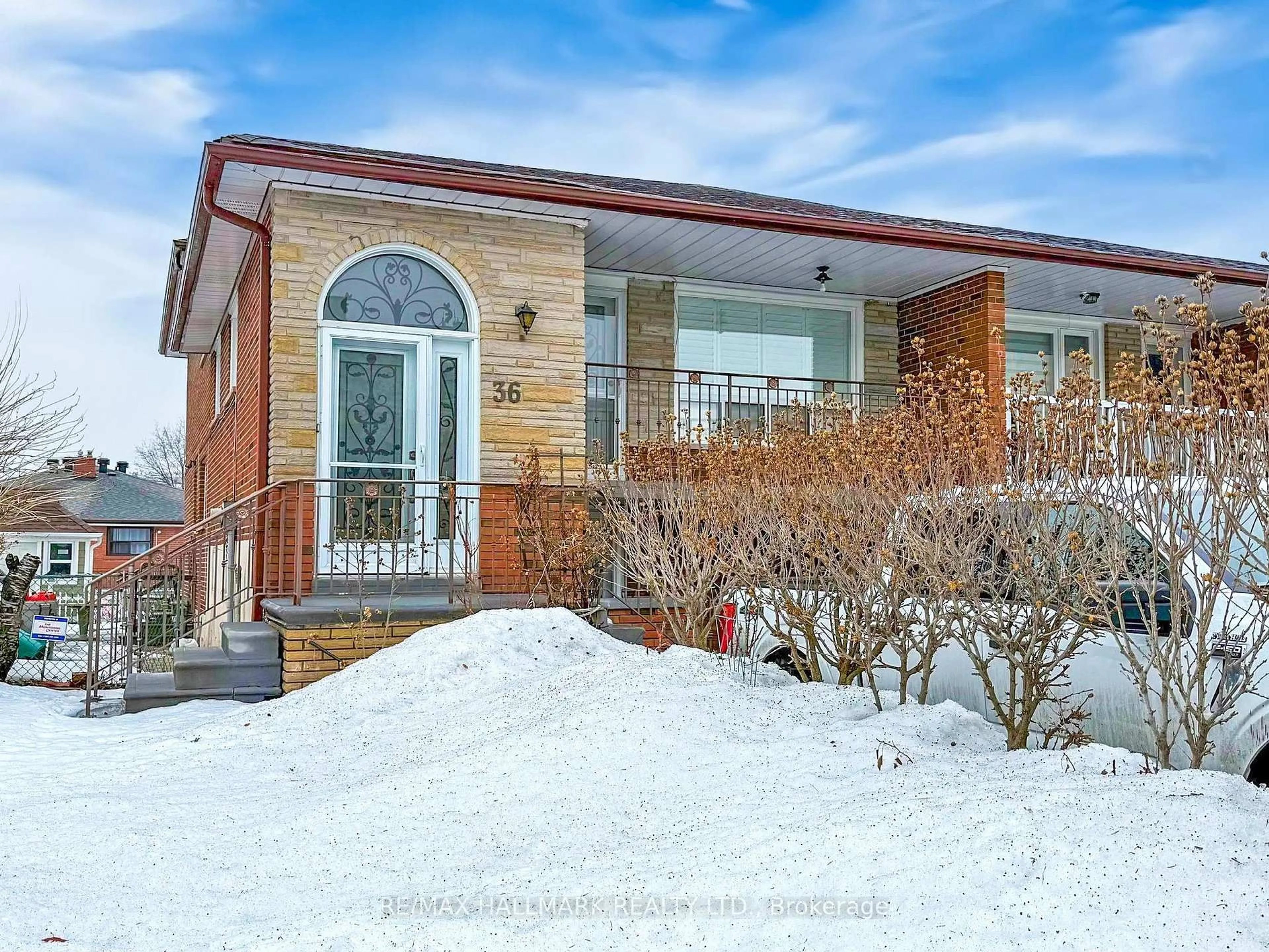 Home with brick exterior material, street for 36 Elana Dr, Toronto Ontario M3N 2C2