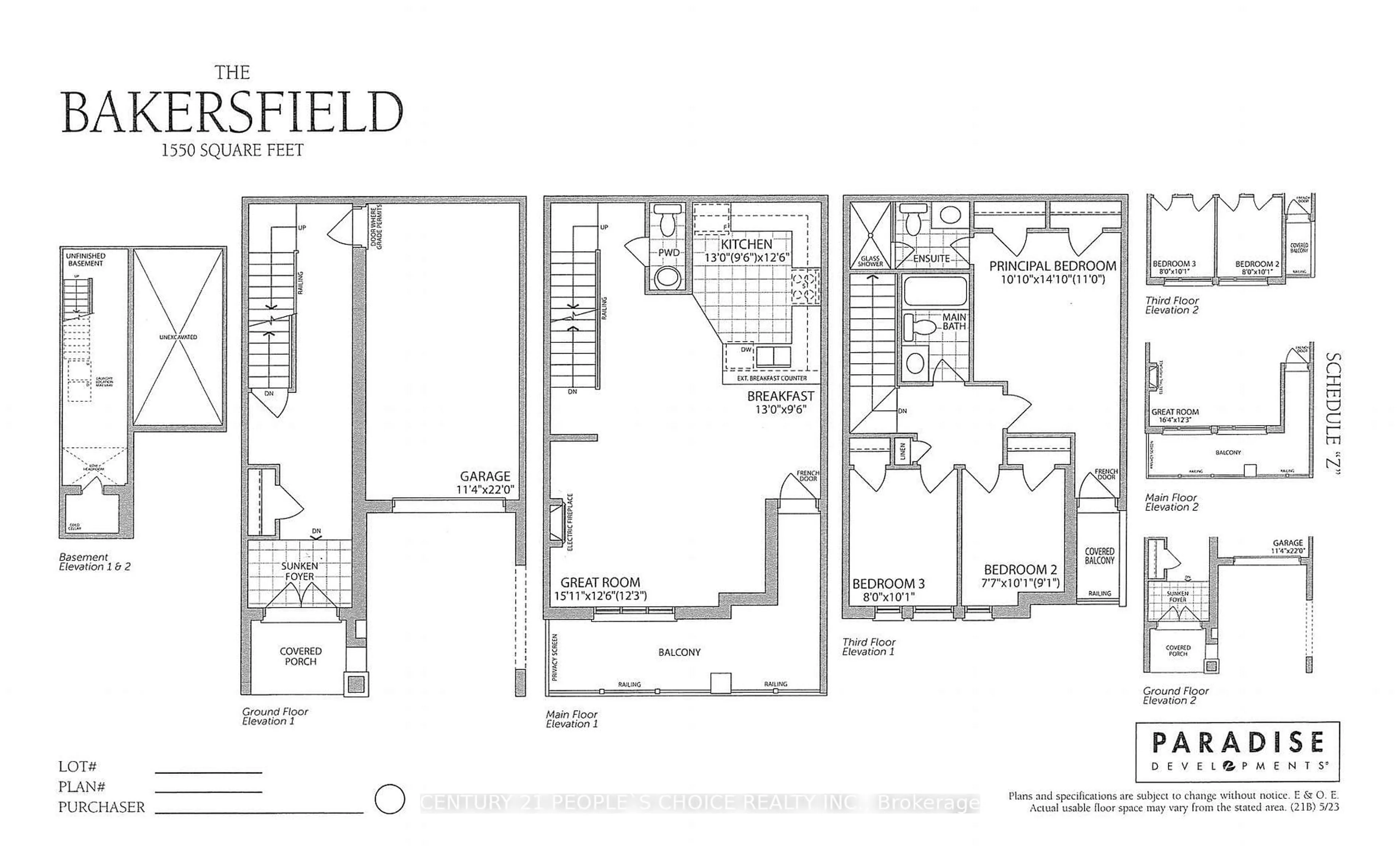 Floor plan for 138 Bonnington Dr #9, Brampton Ontario L7A 5M1